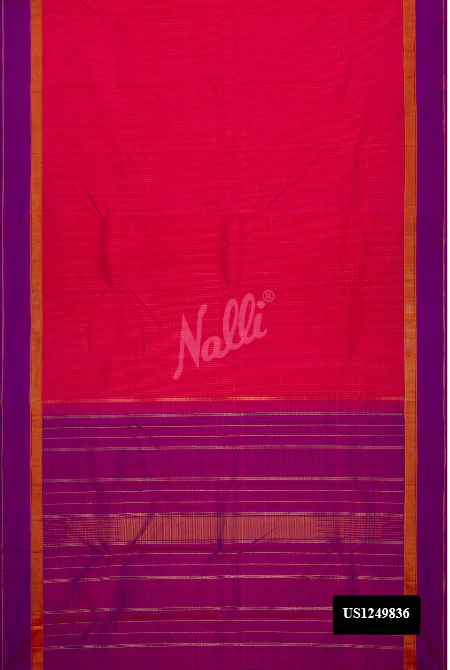 Pink Dual Tone Kanchipuram Silk Saree