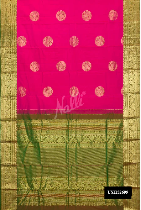 Pink Dual Tone Kanchipuram Silk Saree