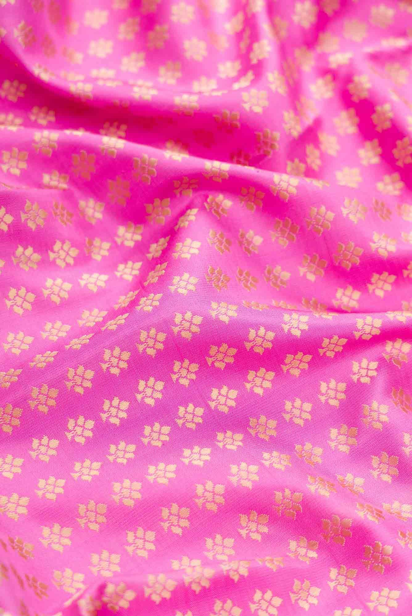 Pink Dual Tone Kanchipuram Silk Saree - Image 3