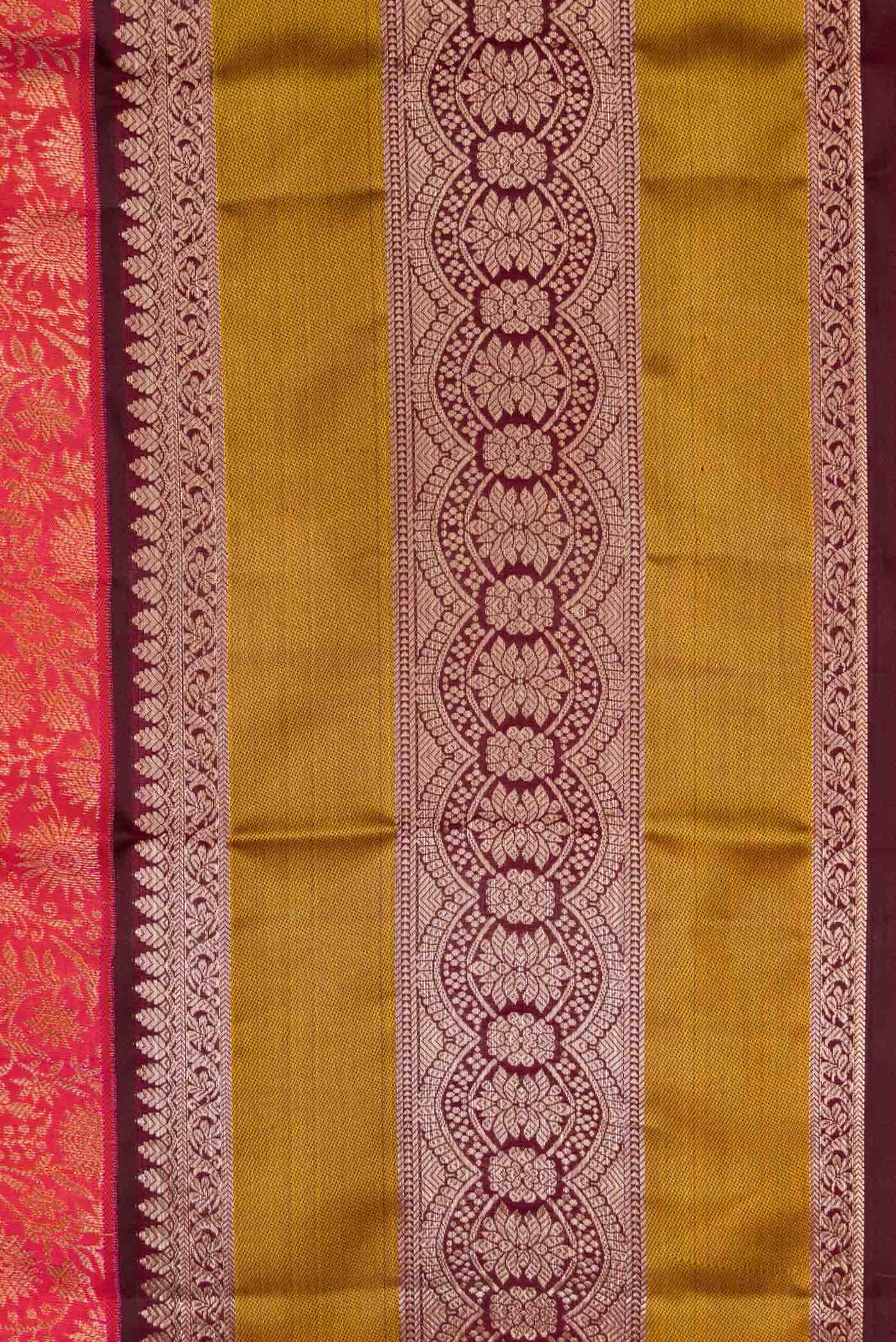 Pink Dual Tone Kanchipuram Silk Saree - Image 5
