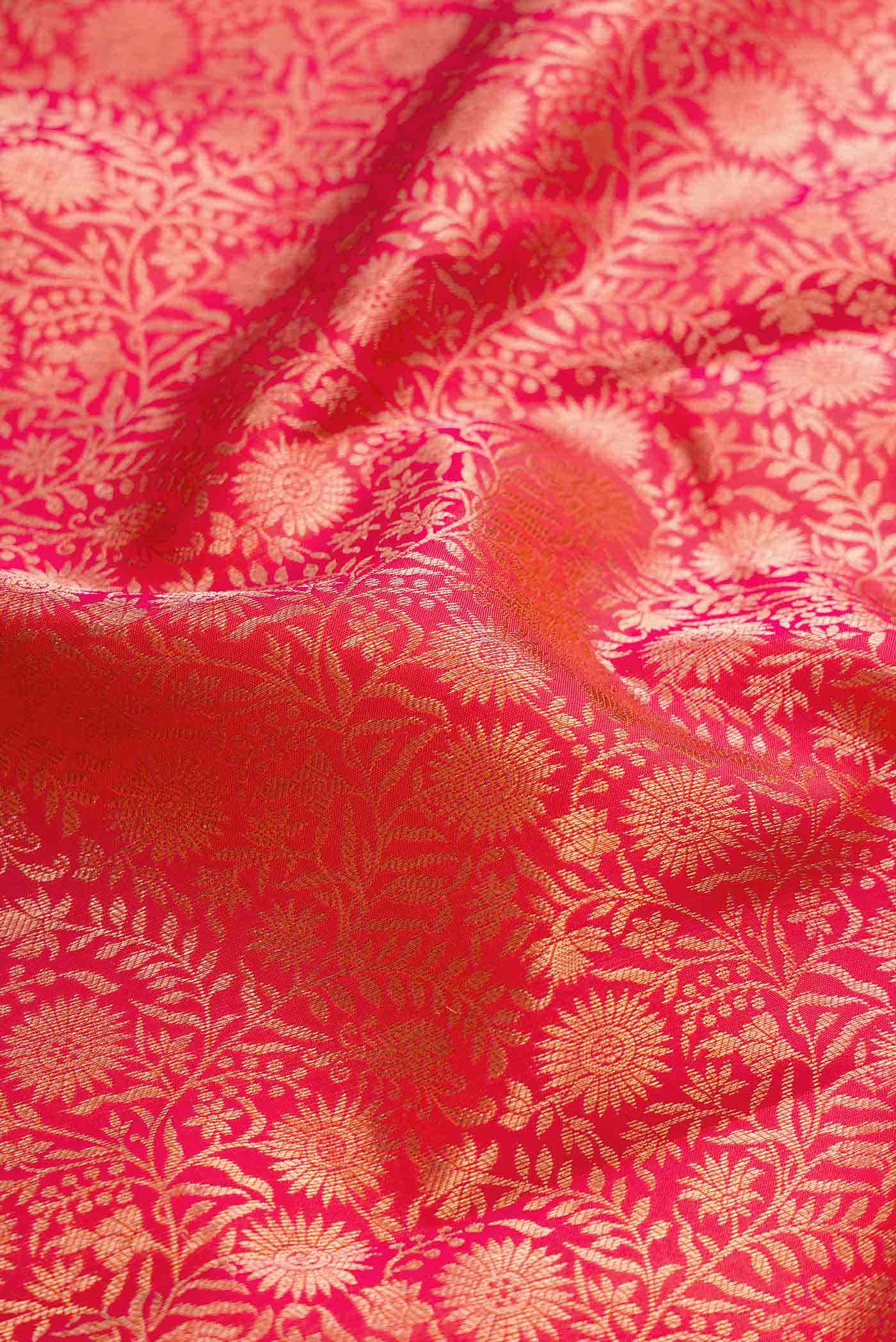 Pink Dual Tone Kanchipuram Silk Saree - Image 9