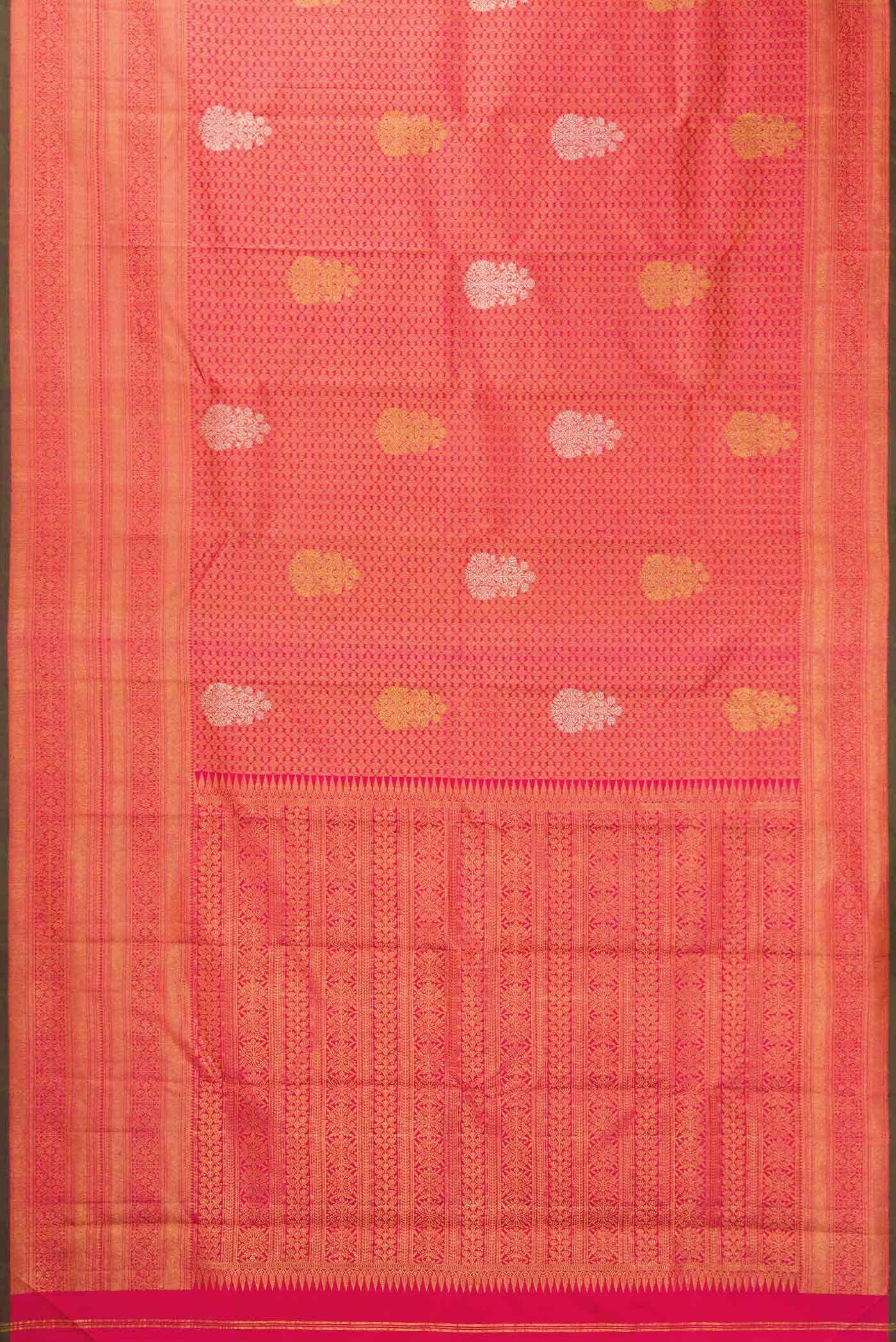 Pink Dual Tone Kanchipuram Silk Saree - Image 4
