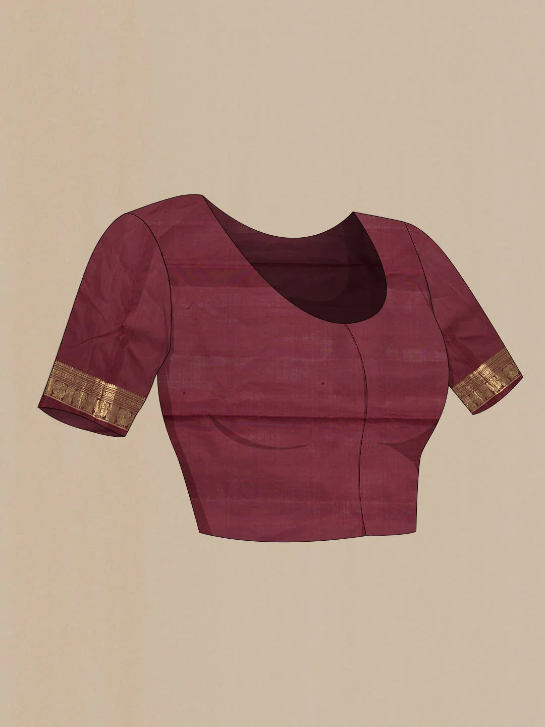 Pure Silk Pure Zari Pink Dual Tone Kanjivaram Saree - Image 7