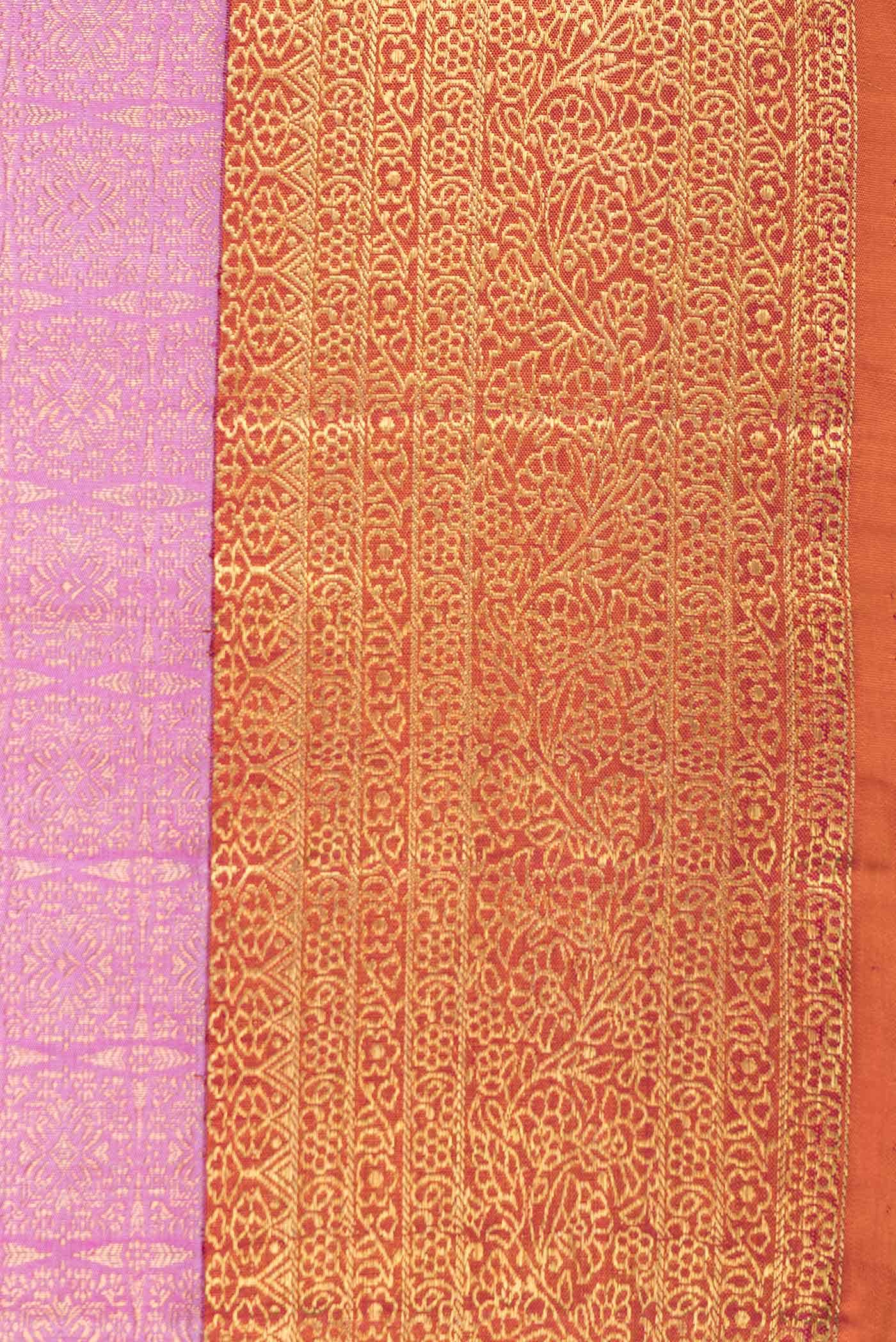 Pink Dual Tone Kanchipuram Silk Saree - Image 6