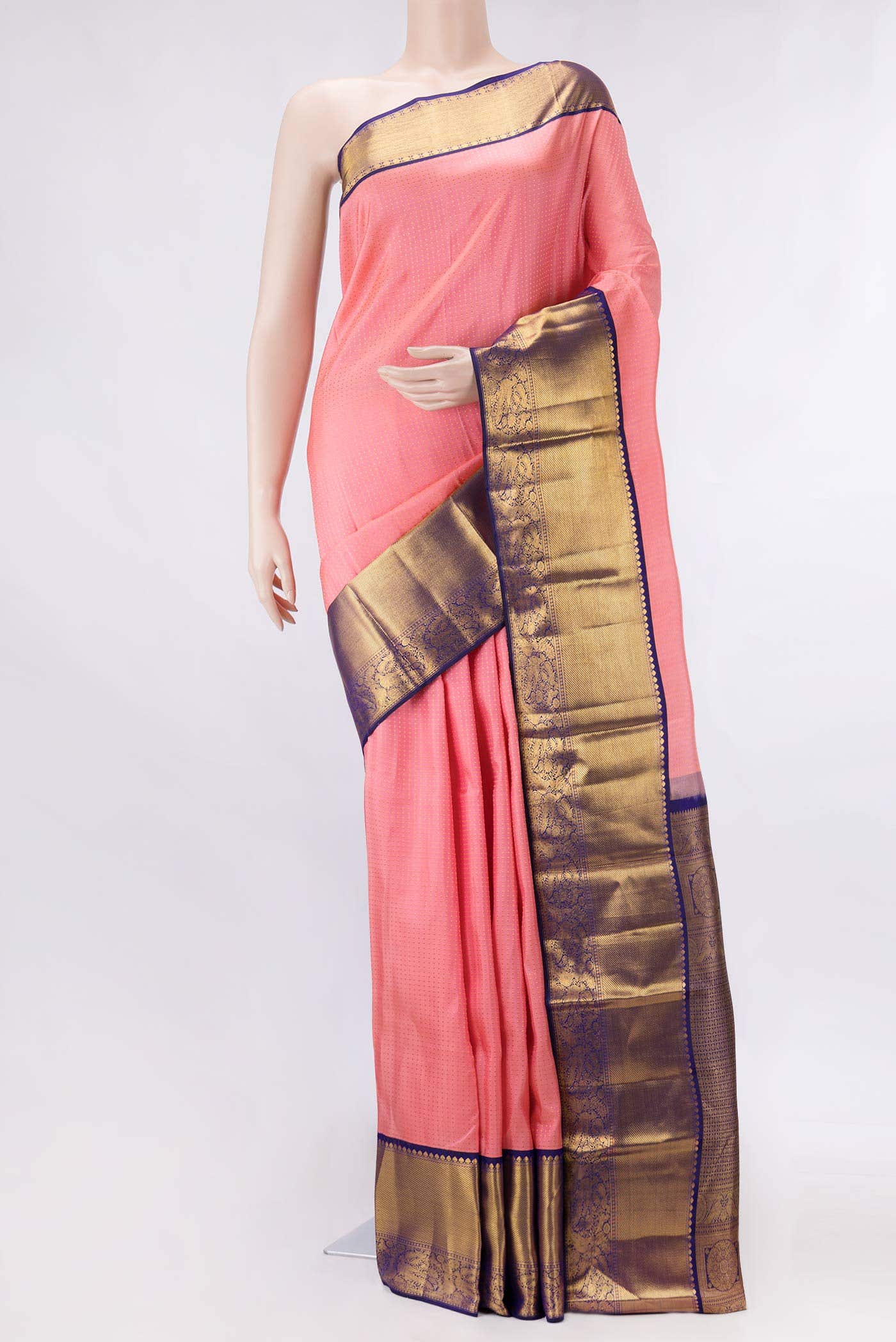 Pink Dual Tone Kanjivaram Silk Saree
