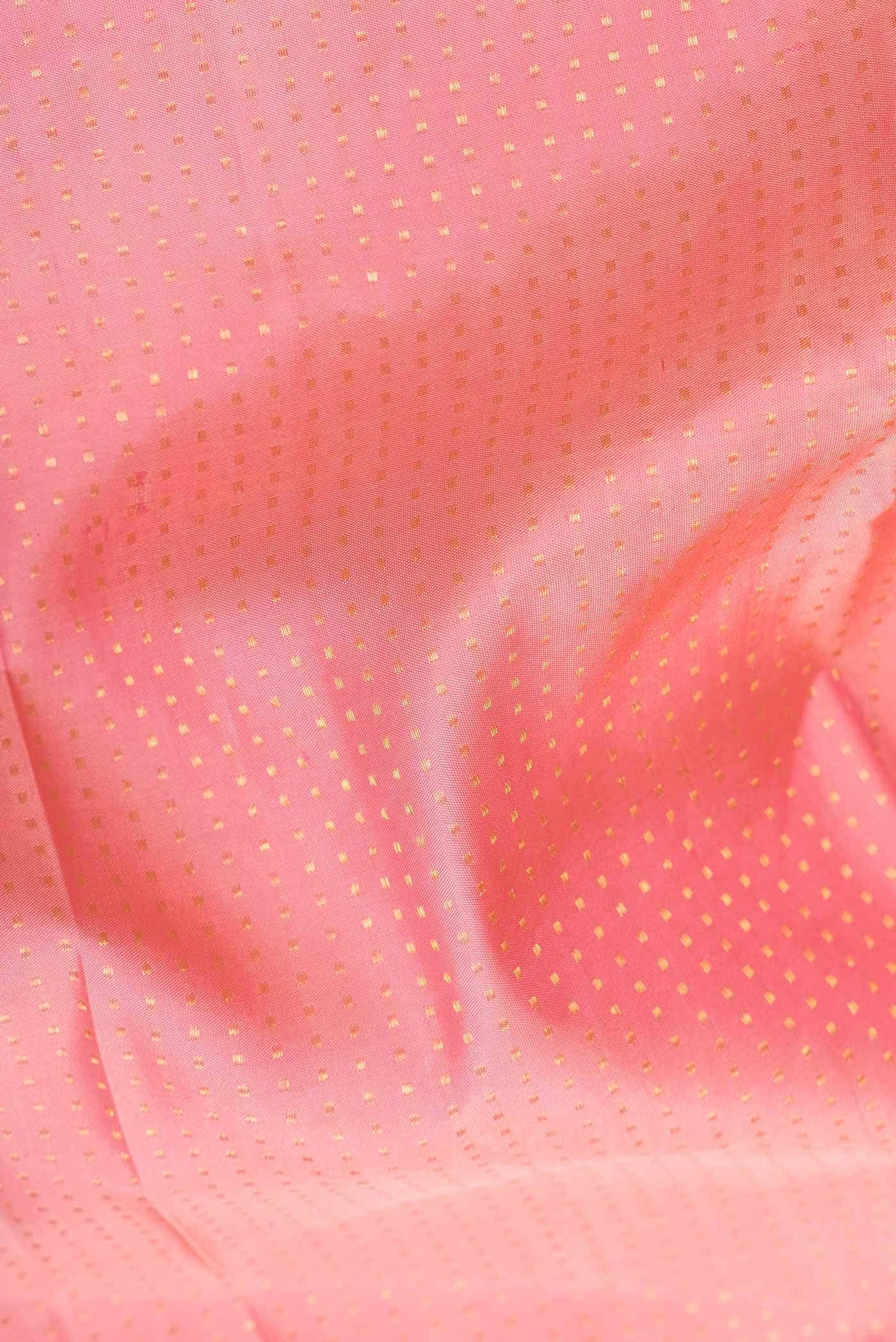 Pink Dual Tone Kanjivaram Silk Saree - Image 3