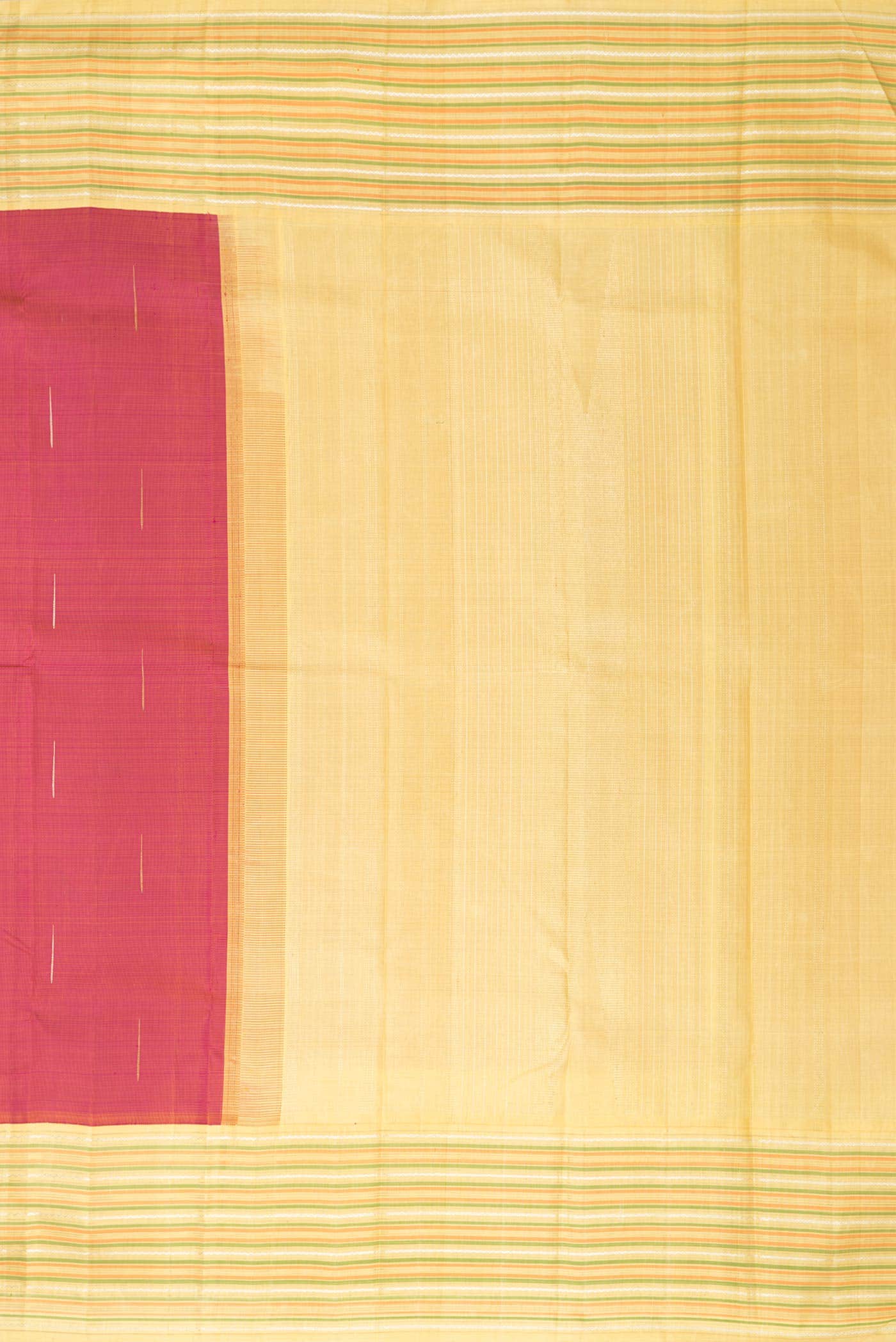 Pure Silk Pure Zari Pink Dual Tone Kanjivaram Saree - Image 5