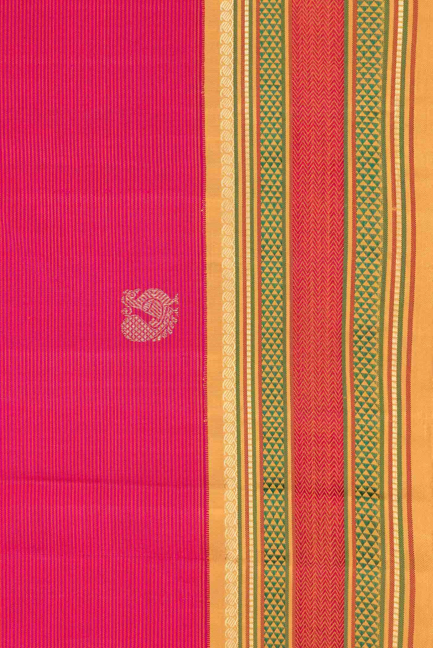 Pink Dual Tone Kanchipuram Silk Saree - Image 6
