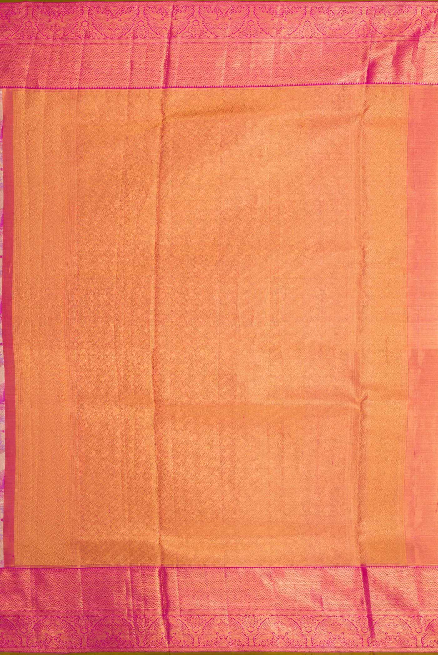 Pink Dual Tone Kanjivaram Tissue Silk Saree - Image 7