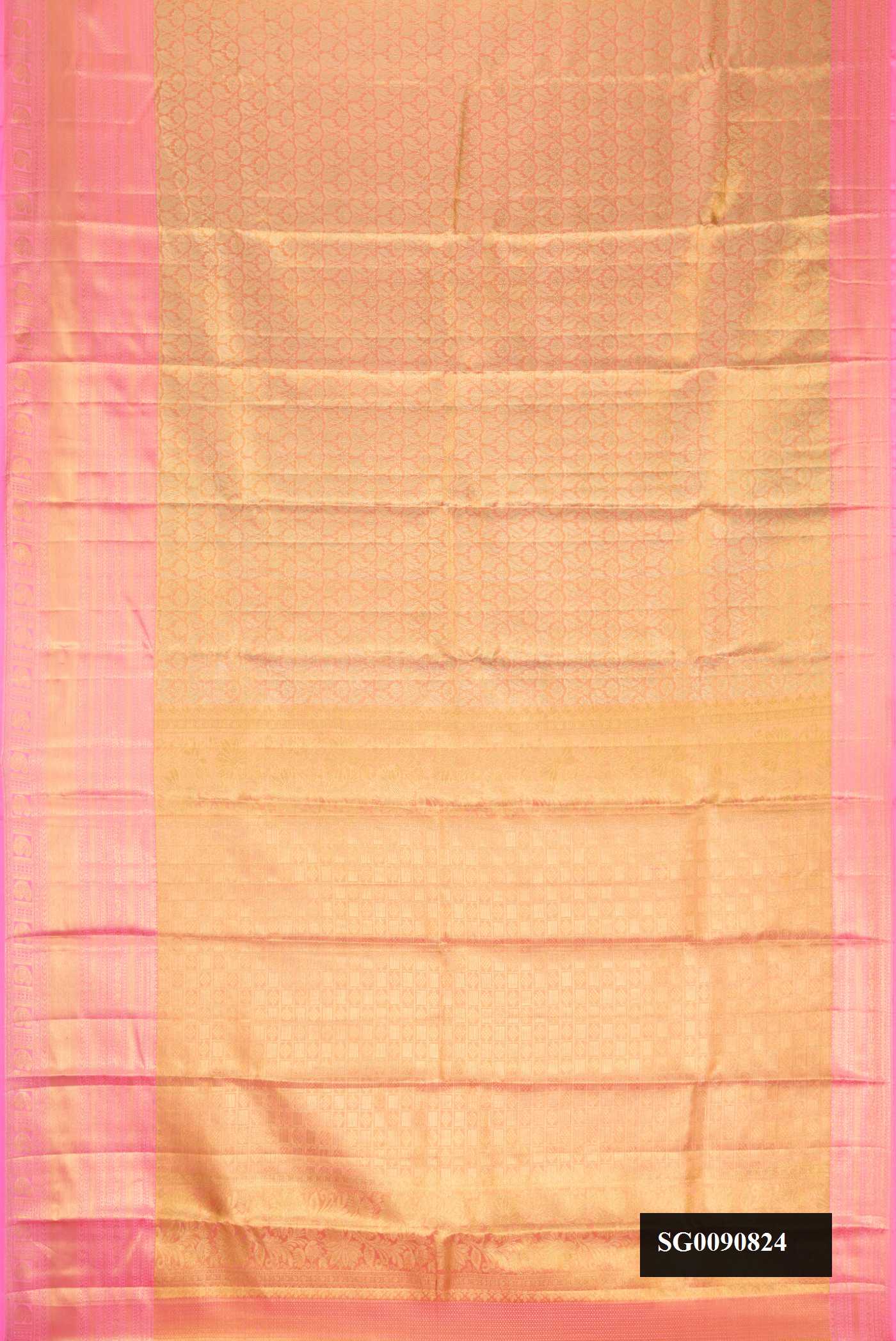 Pink Dual Tone Kanchipuram Tissue Silk Saree