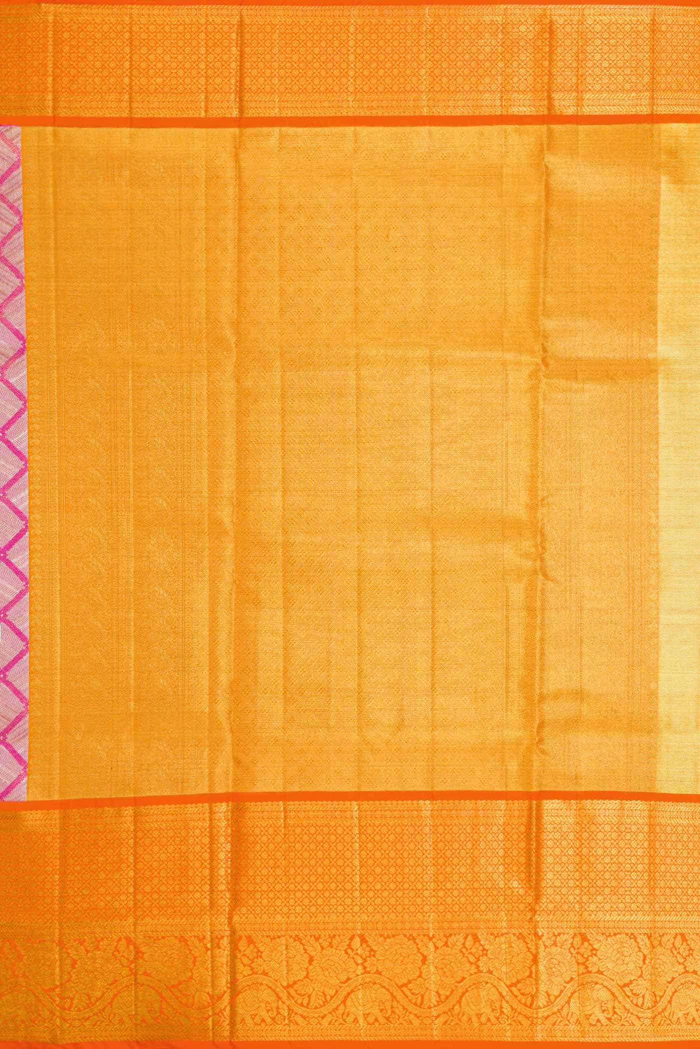 Pink Dual Tone Kanjivaram Tissue Silk Saree - Image 5