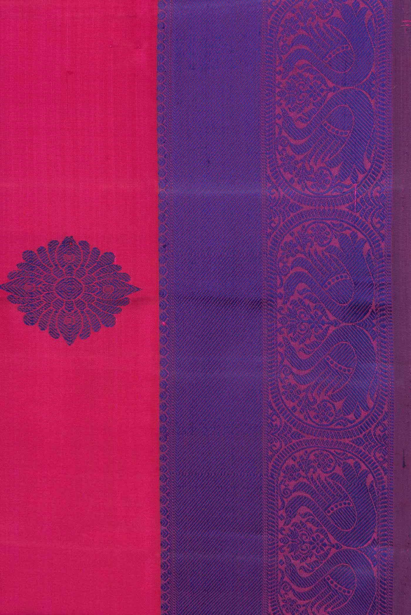 Pink Dual Tone Kanjivaram Saree - Image 3