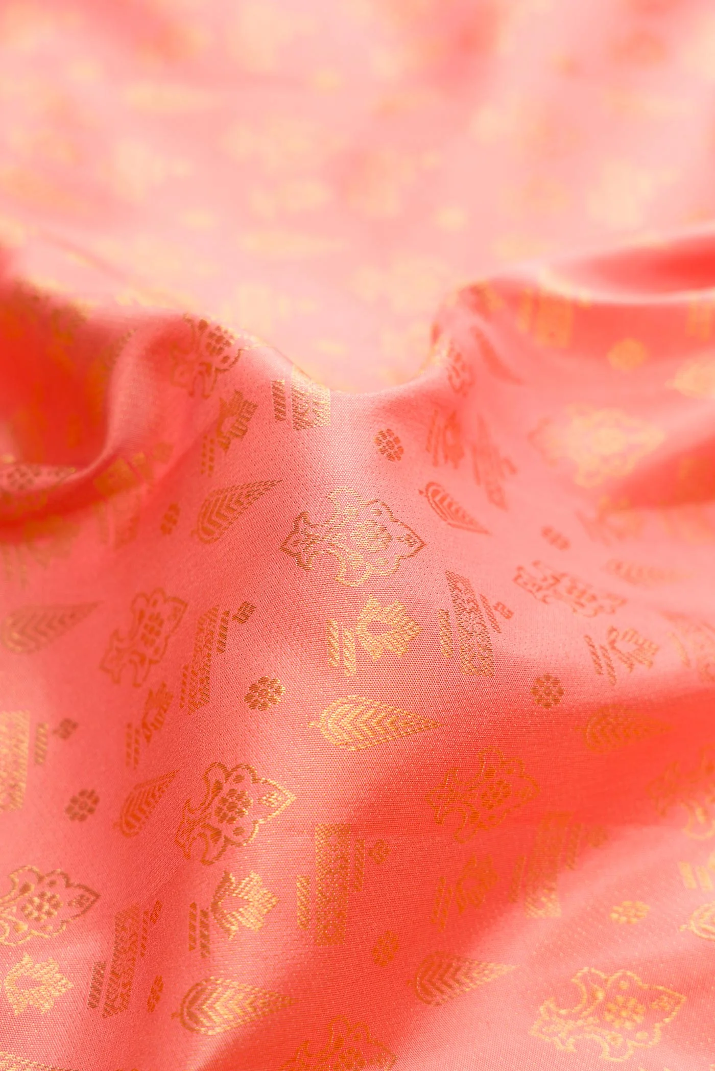 Peach Kanjivaram Silk Saree - Image 2