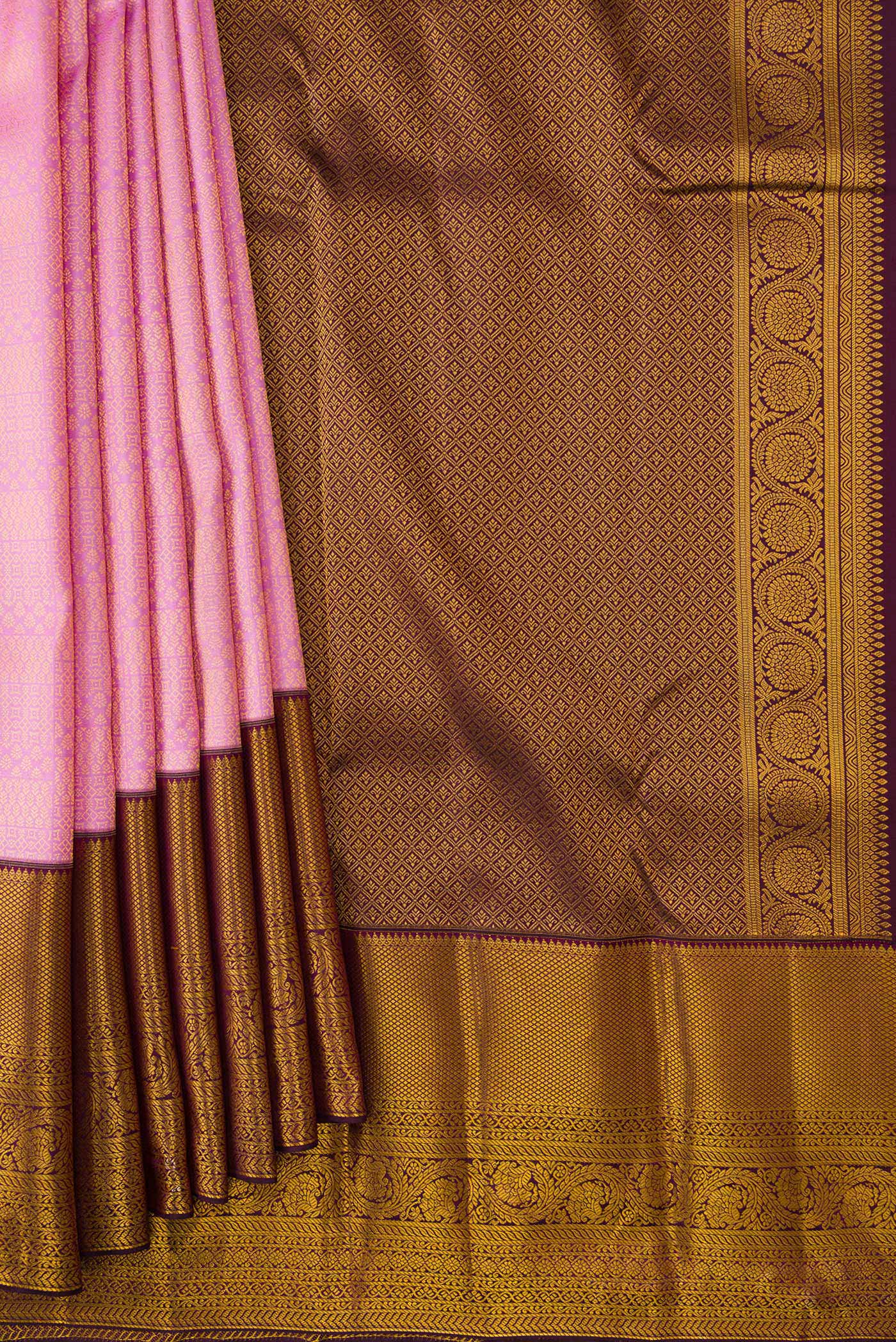 Pink Kanjivaram Silk Saree - Image 4