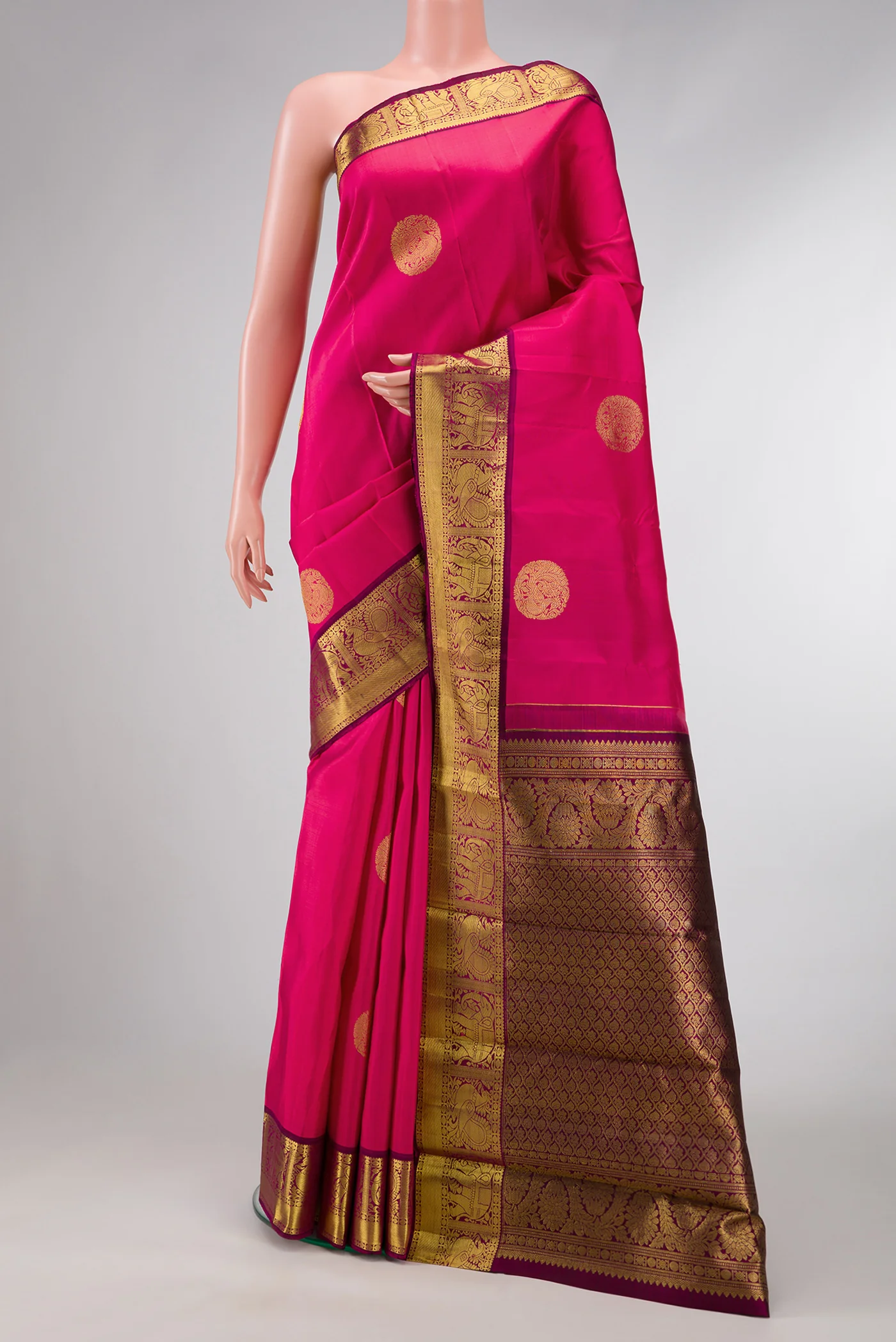 Pink Kanjivaram Silk Saree