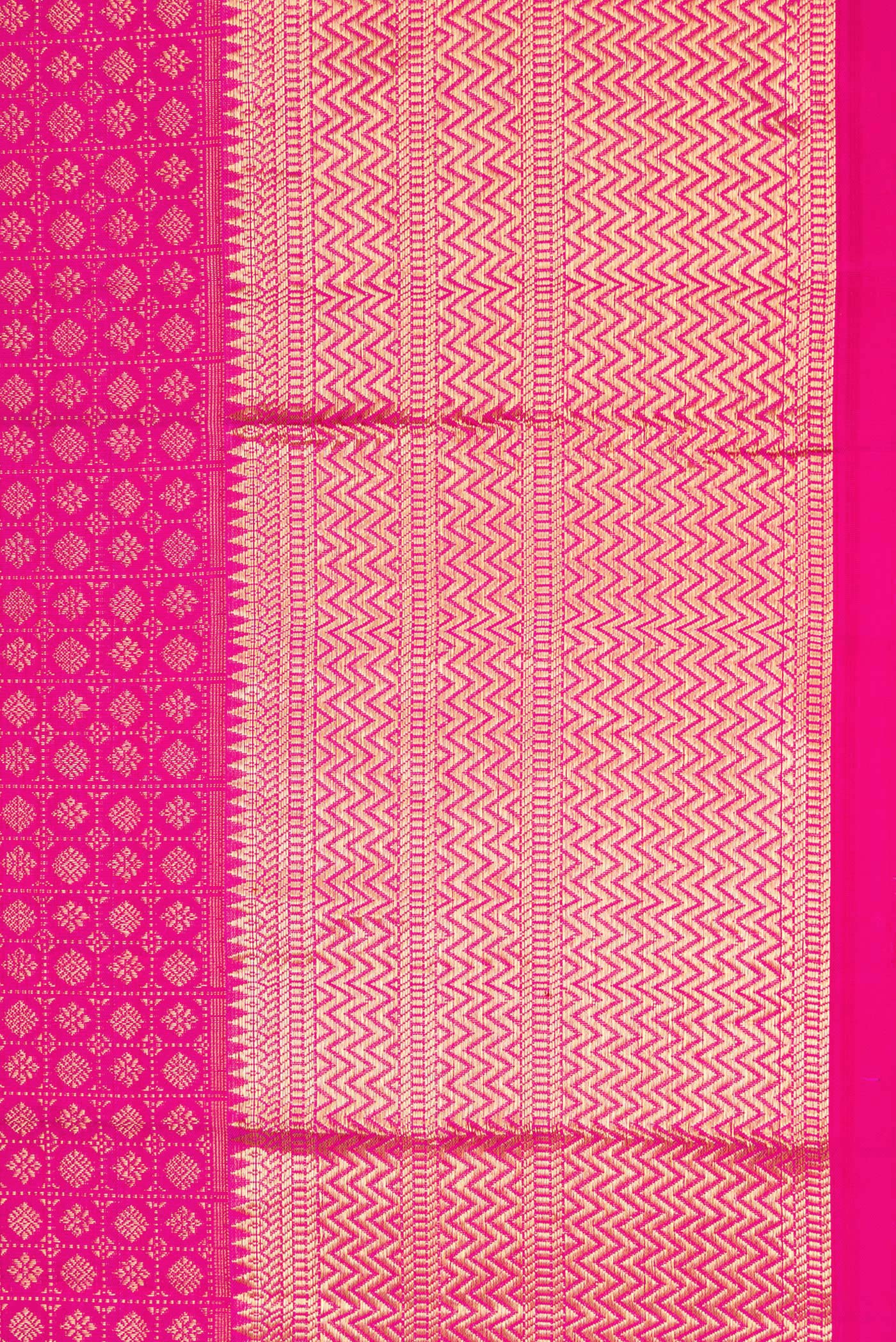 Rani Pink Kanjivaram Silk Saree - Image 3