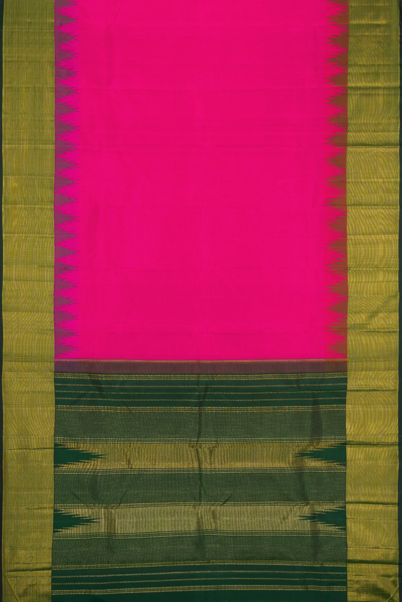 Rani Pink Kanjivaram Silk Saree - Image 6