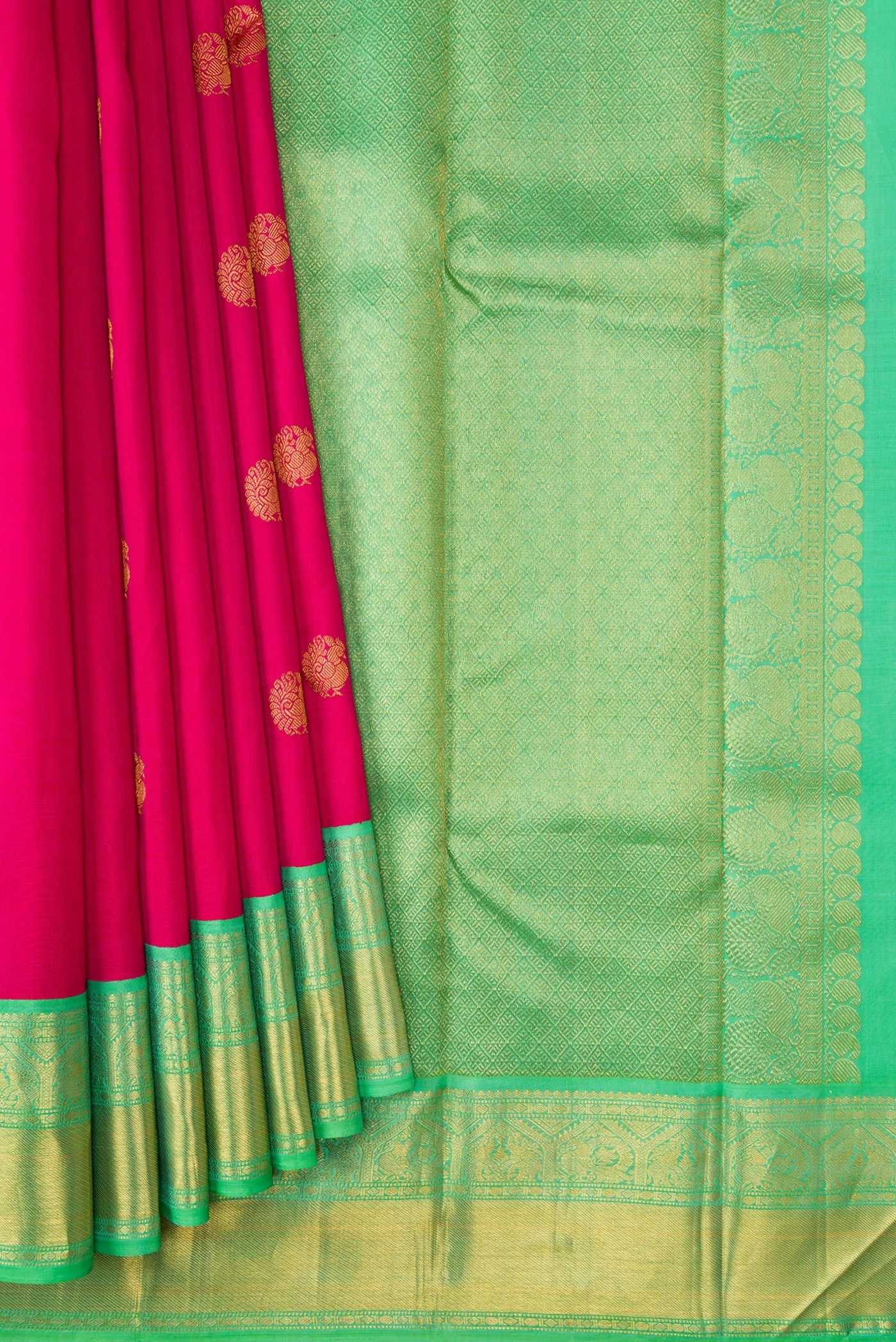 Pink Kanjivaram Silk Saree - Image 4