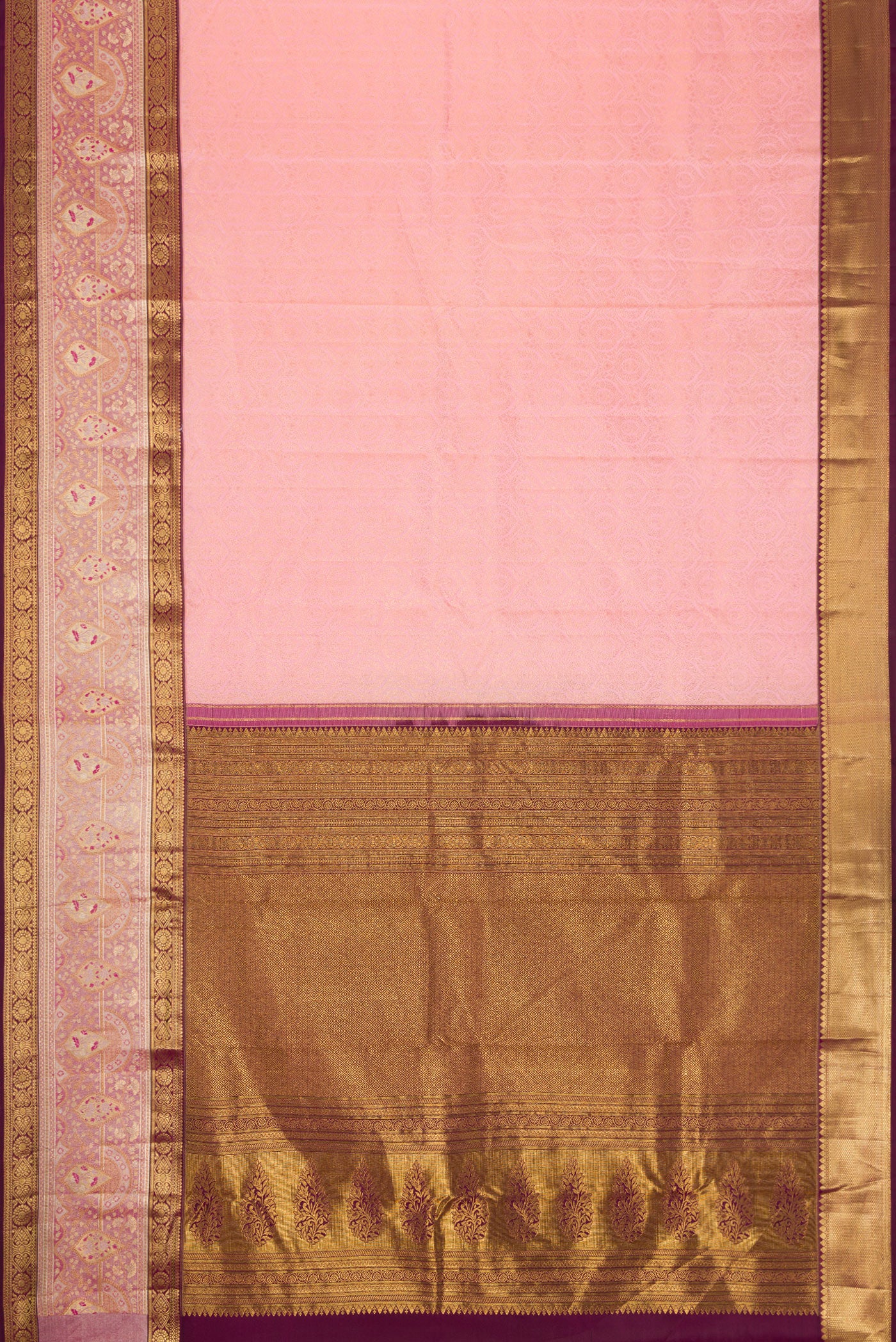 Pink Kanjivaram Silk Saree - Image 6