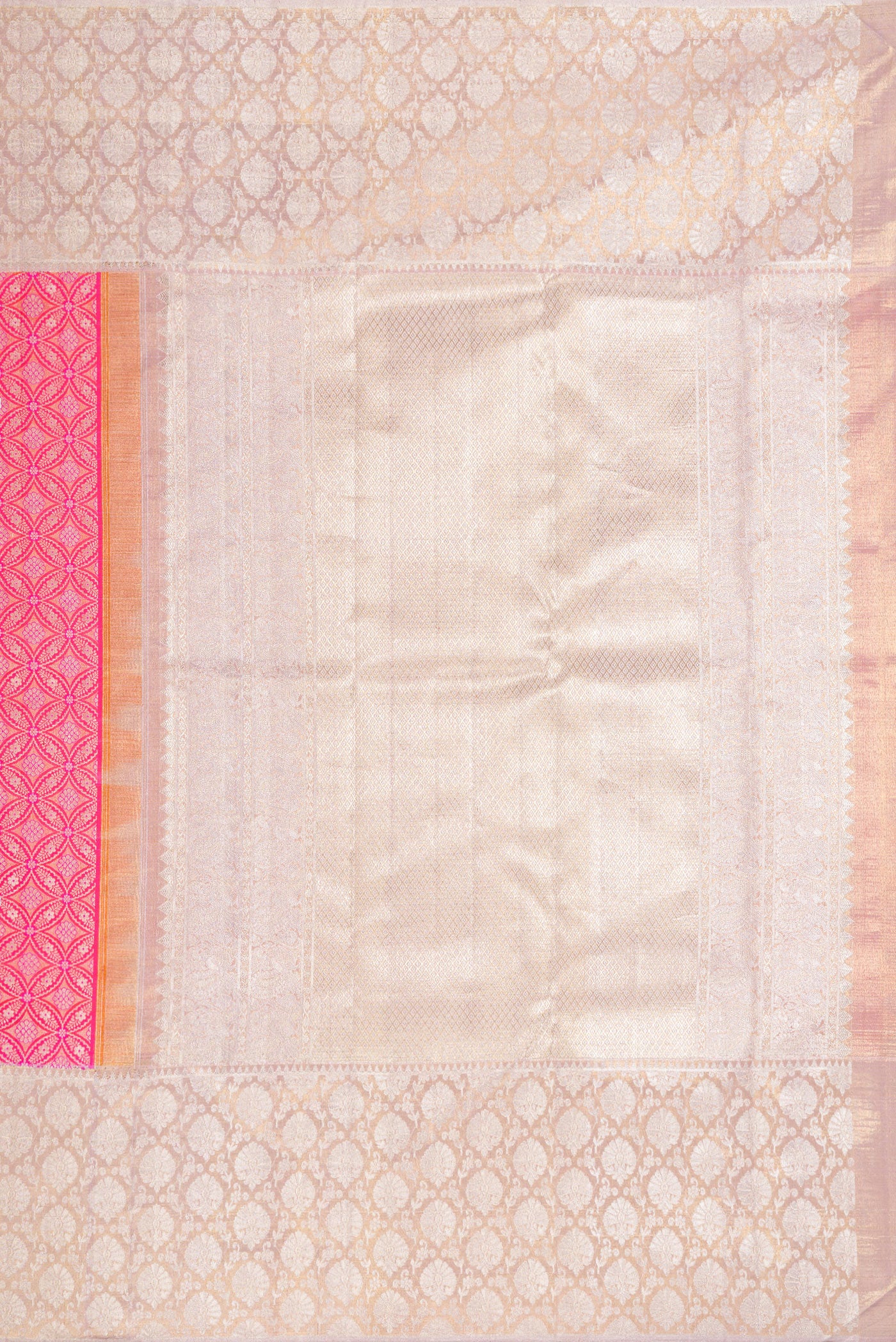 Pink Dual Tone Kanjivaram Silk Saree - Image 7
