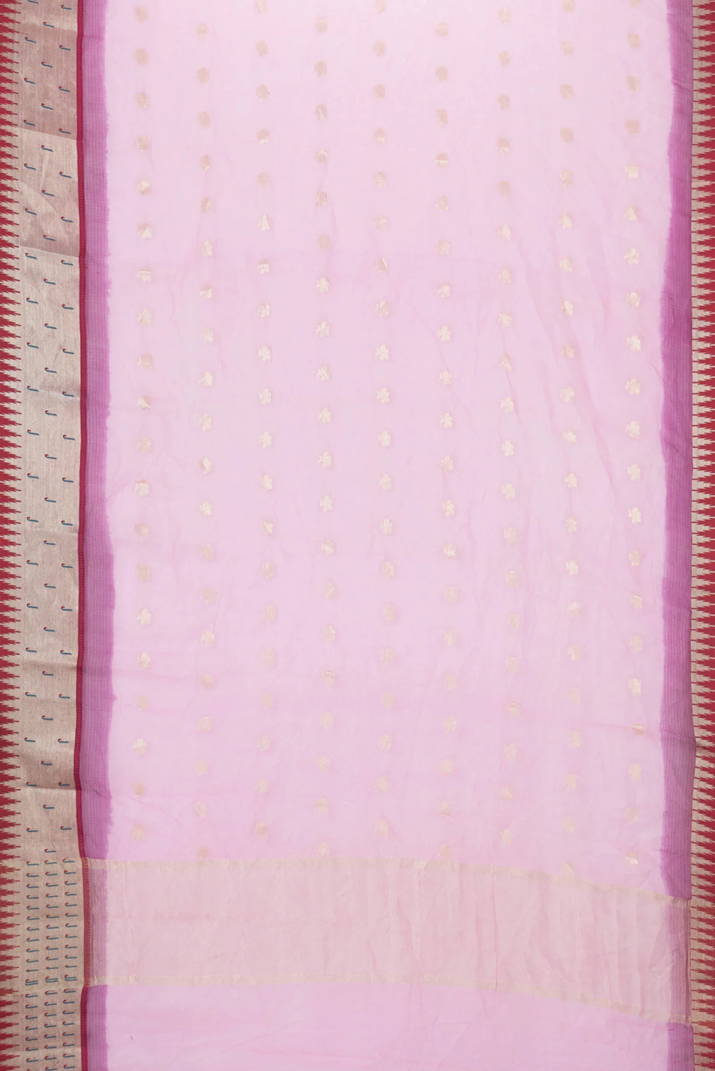 Pink Dual Tone Kota Silk Saree - Image 3