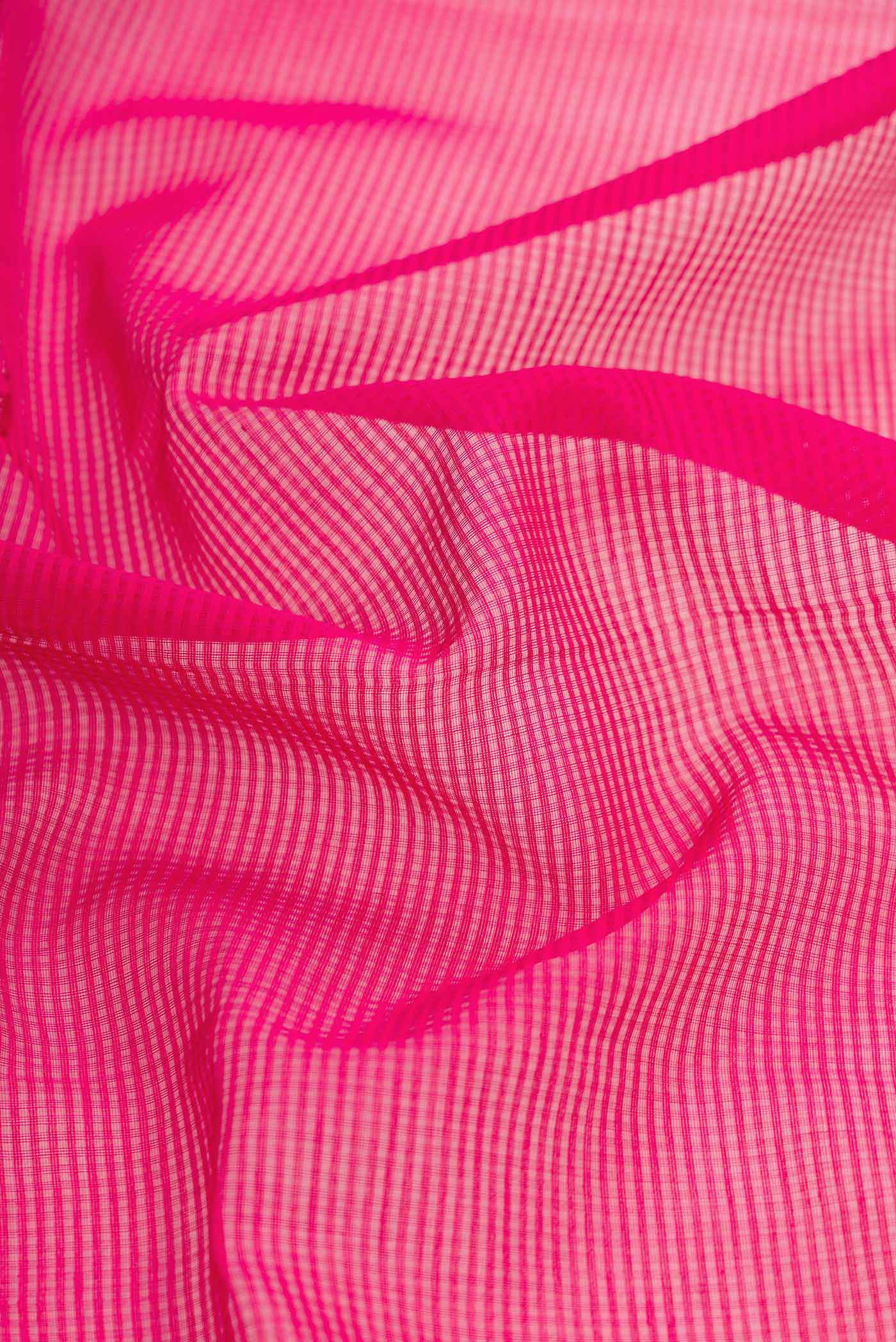 Pink Dual Tone Maheshwari Silk Saree - Image 2