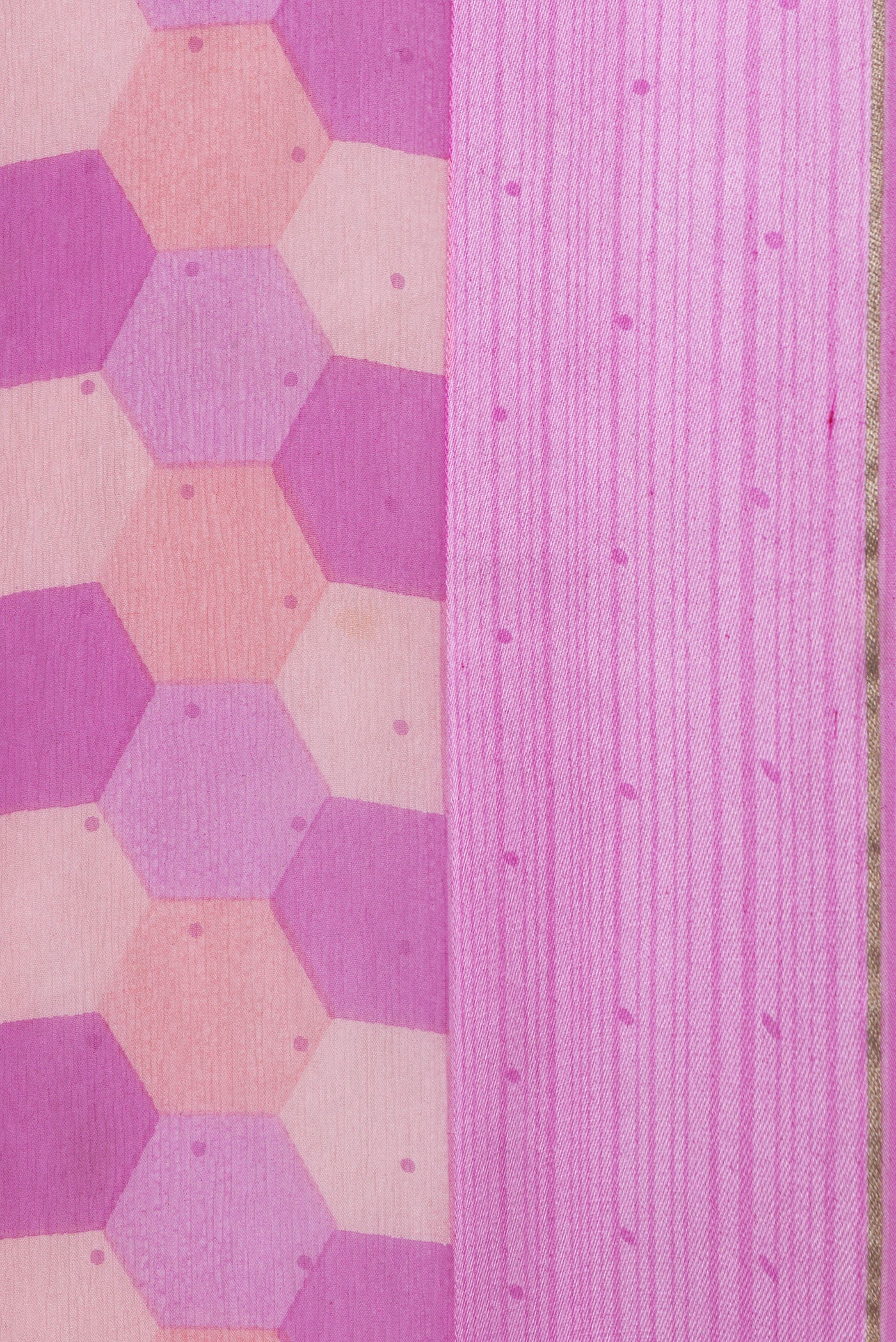 Pink Mysore Chiffon Saree - Image 3