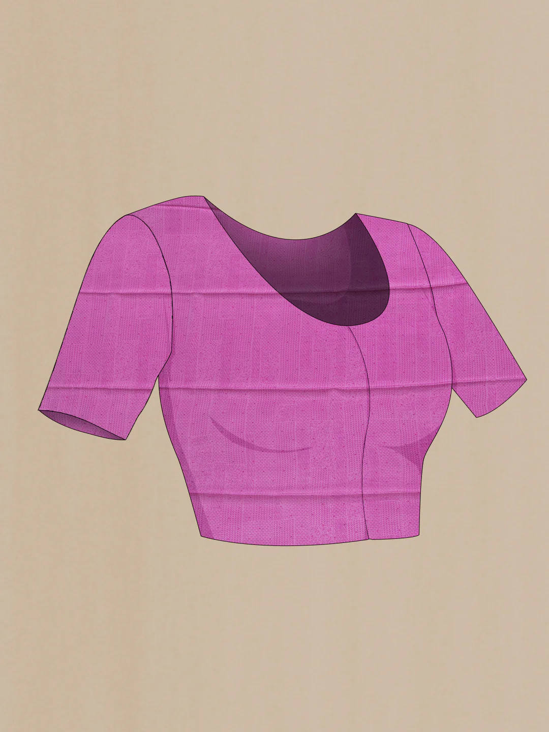 Pink Mysore Chiffon Saree - Image 4