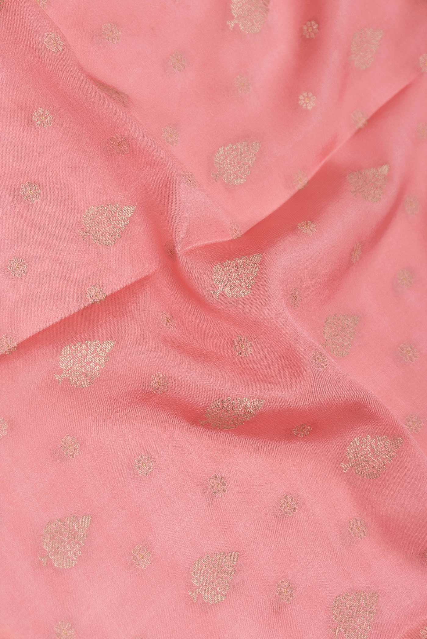 Coral Mysore Crepe Saree - Image 2