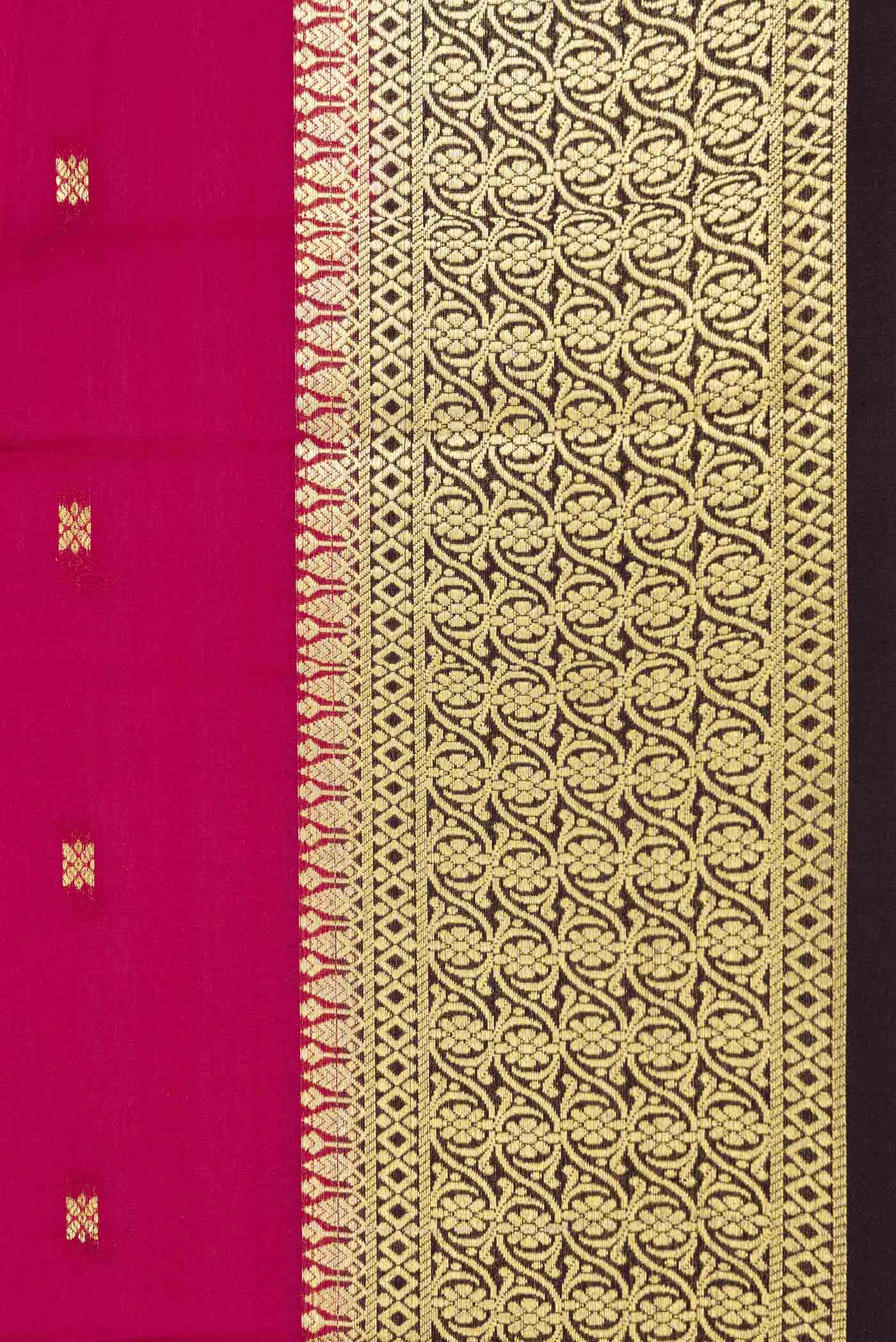 Pink Dual Tone Mysore Crepe Saree - Image 4