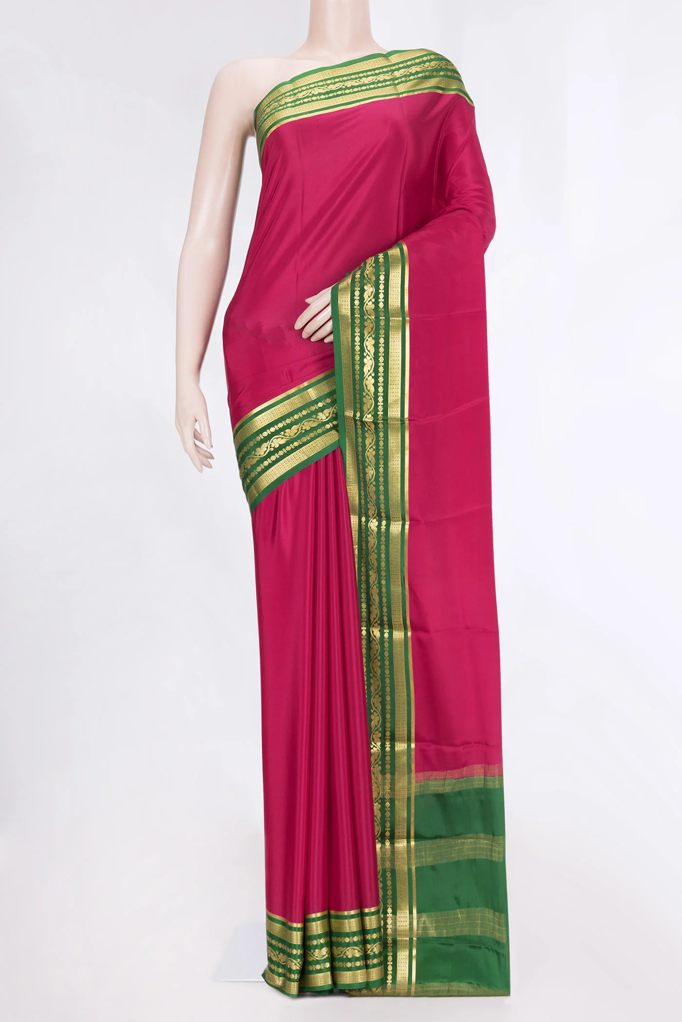 Pink Dual Tone Mysore Crepe Saree