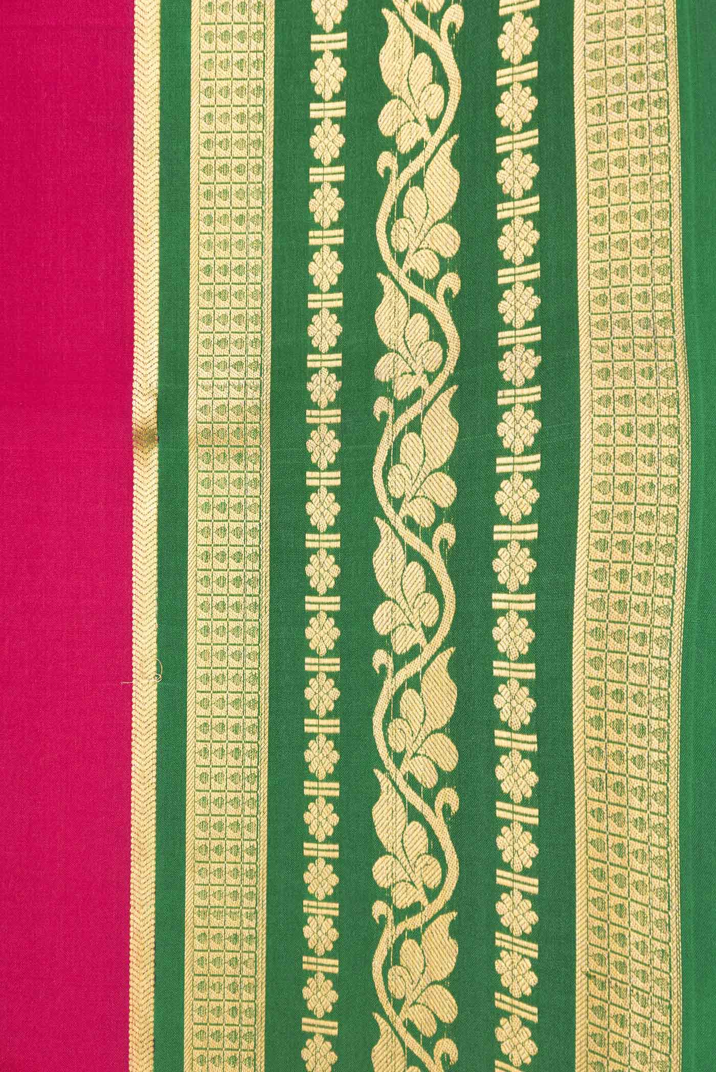 Pink Dual Tone Mysore Crepe Saree - Image 3