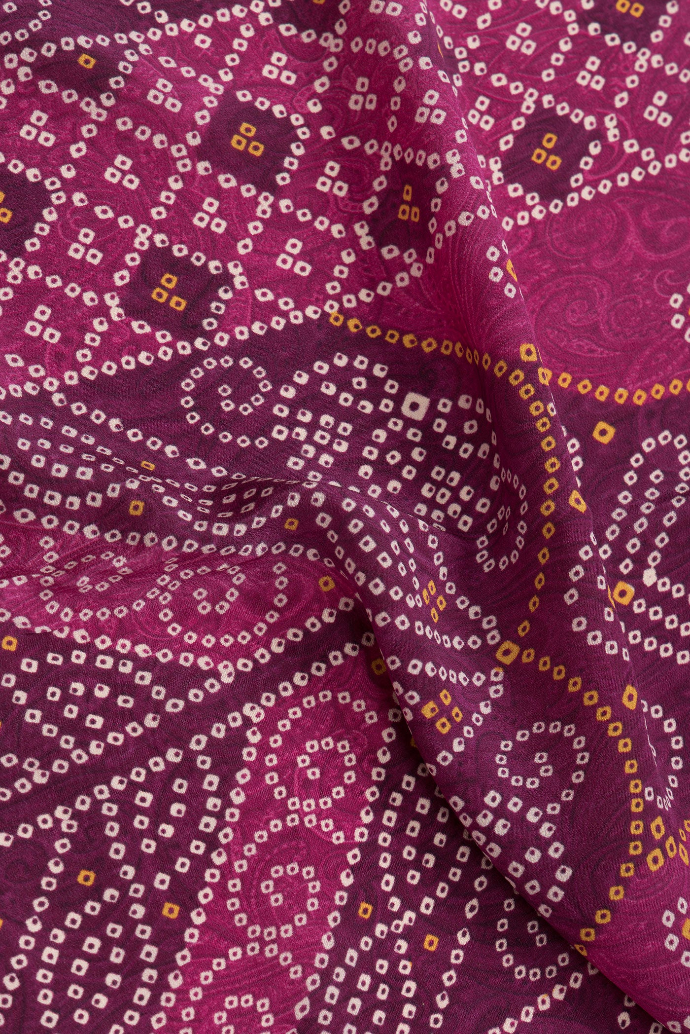 Magenta Mysore Crepe Saree - Image 2