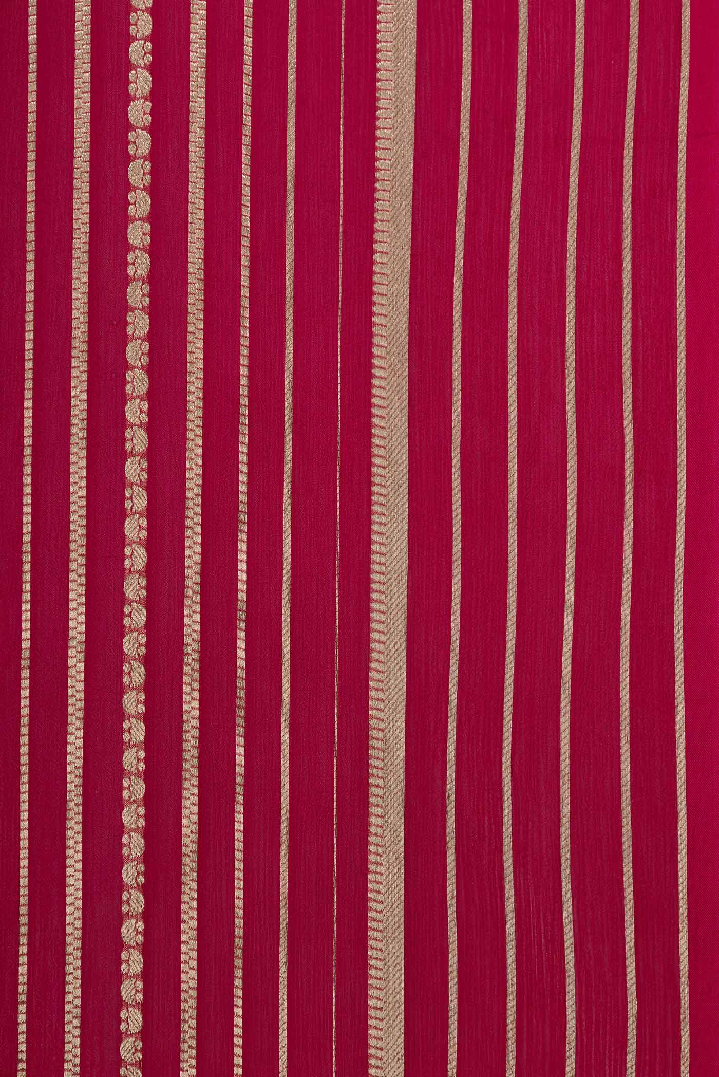 Pink Dual Tone Mysore Georgette Saree - Image 2