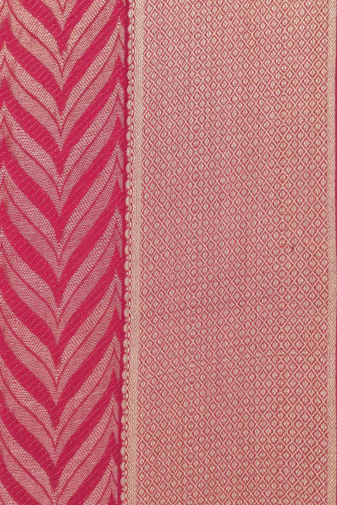 Pink Mysore Crepe Saree - Image 3