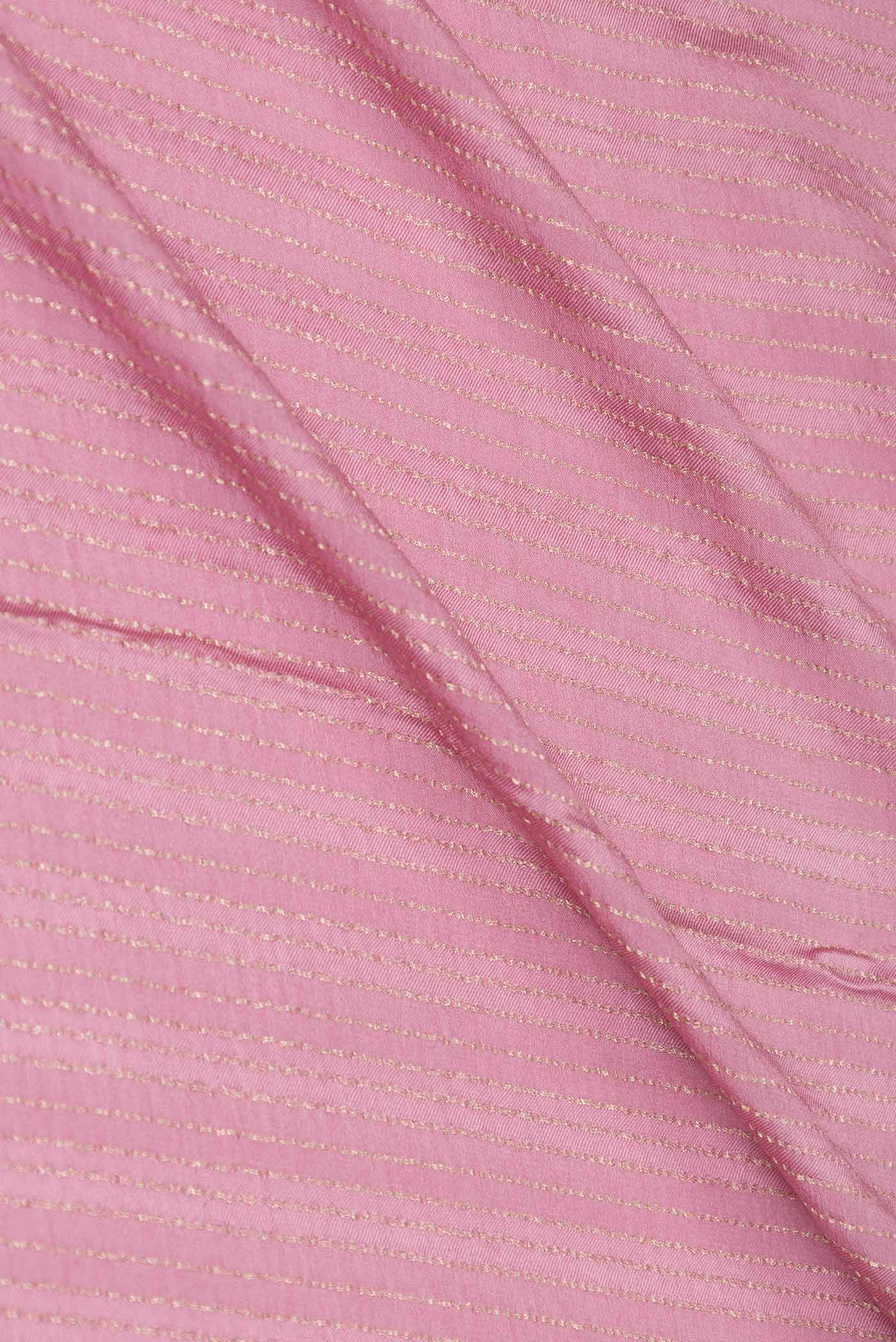 Pink Dual Tone Mysore Georgette Saree - Image 2