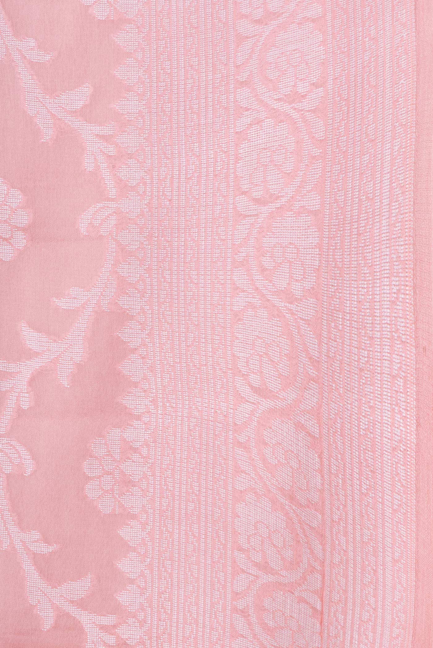 Rose pink Banarasi Georgette Saree - Image 3