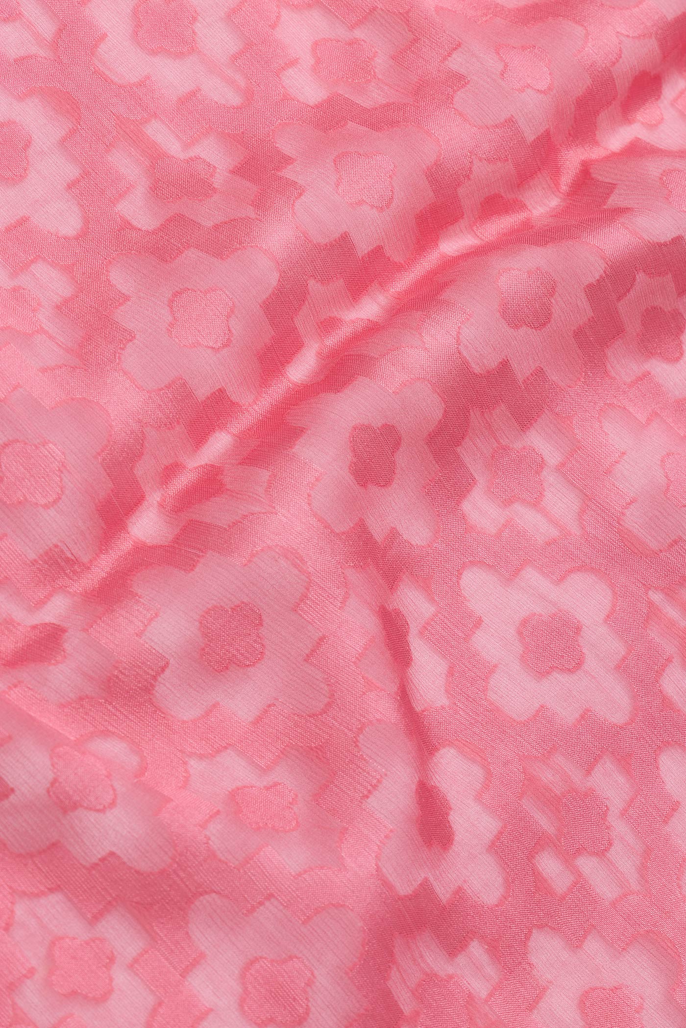 Pink Mysore Georgette Saree - Image 2