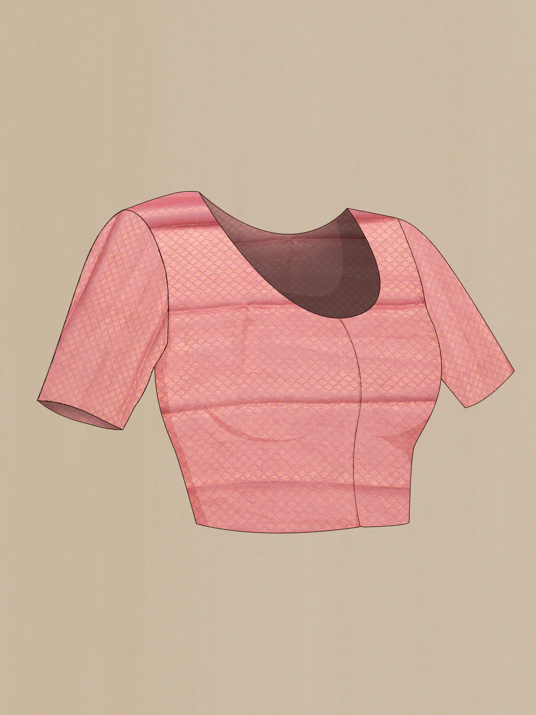 Pink Mysore Georgette Saree - Image 4