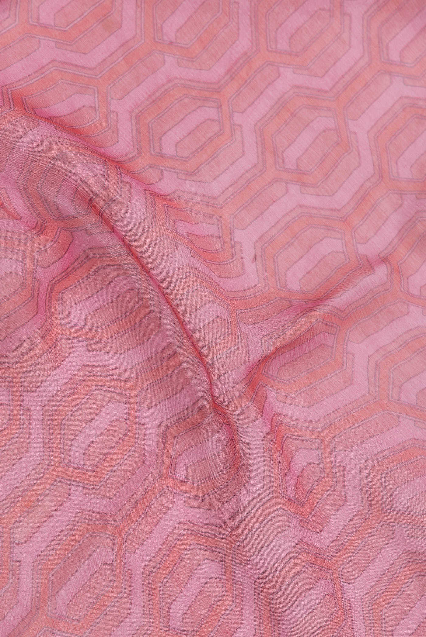Pink Mysore Chiffon Saree - Image 2