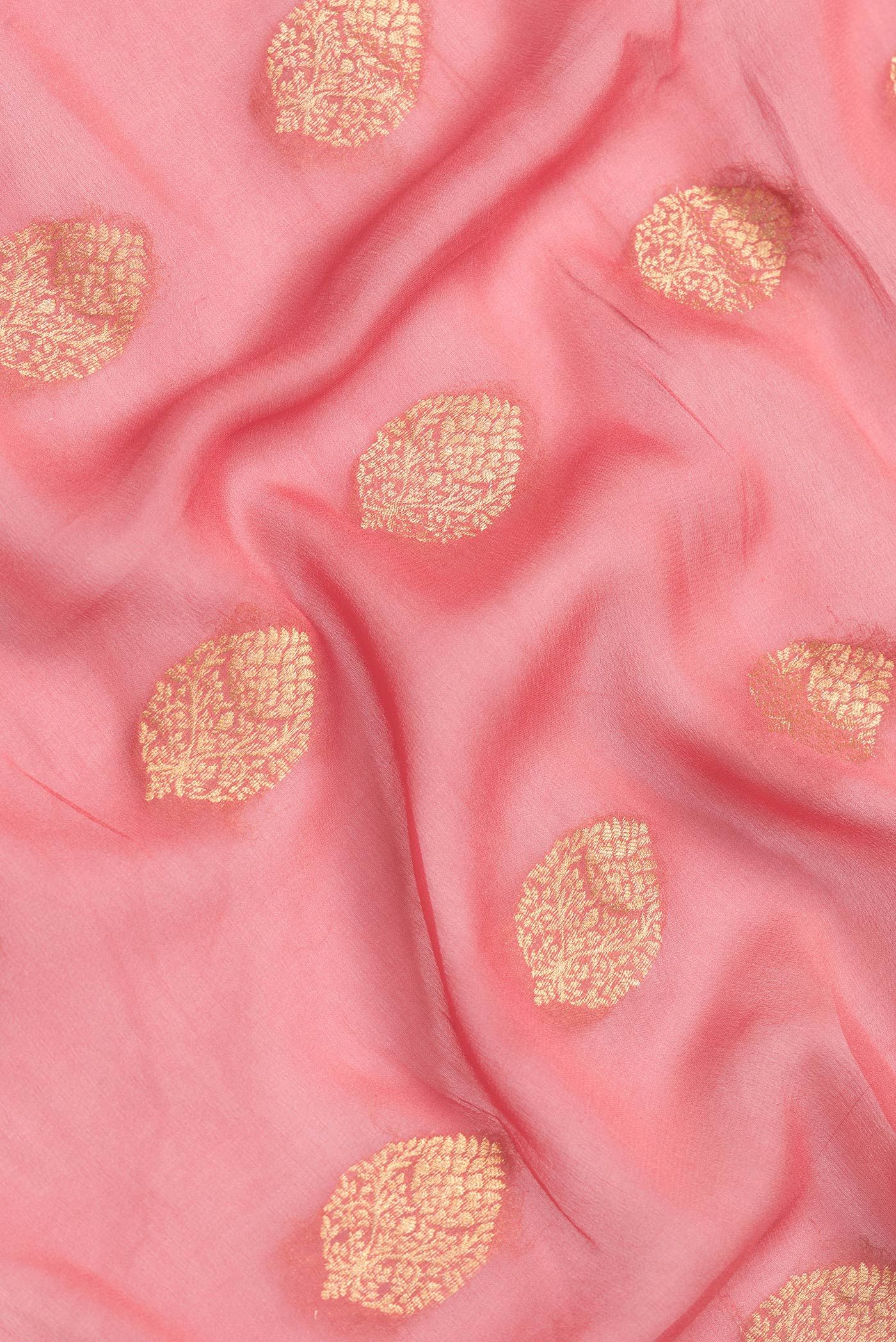 Coral Mysore Georgette Saree - Image 2