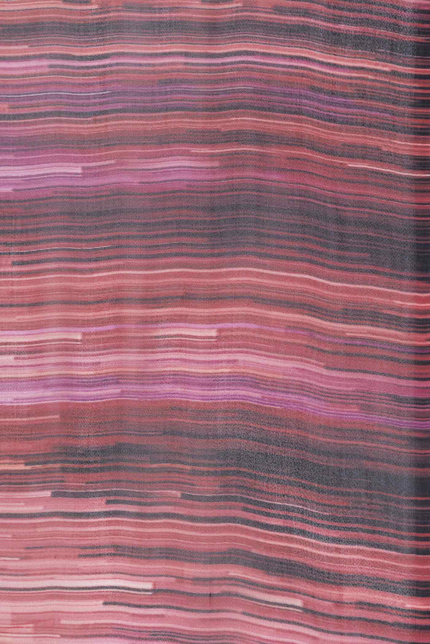 Pink Dual Tone Mysore Georgette Saree - Image 3