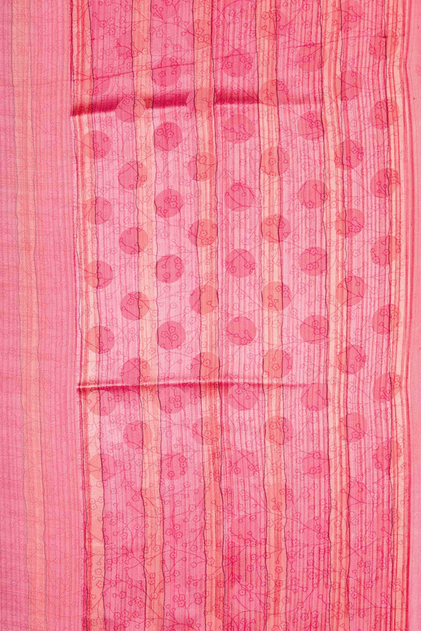 Pink Dual Tone Mysore Georgette Saree - Image 3