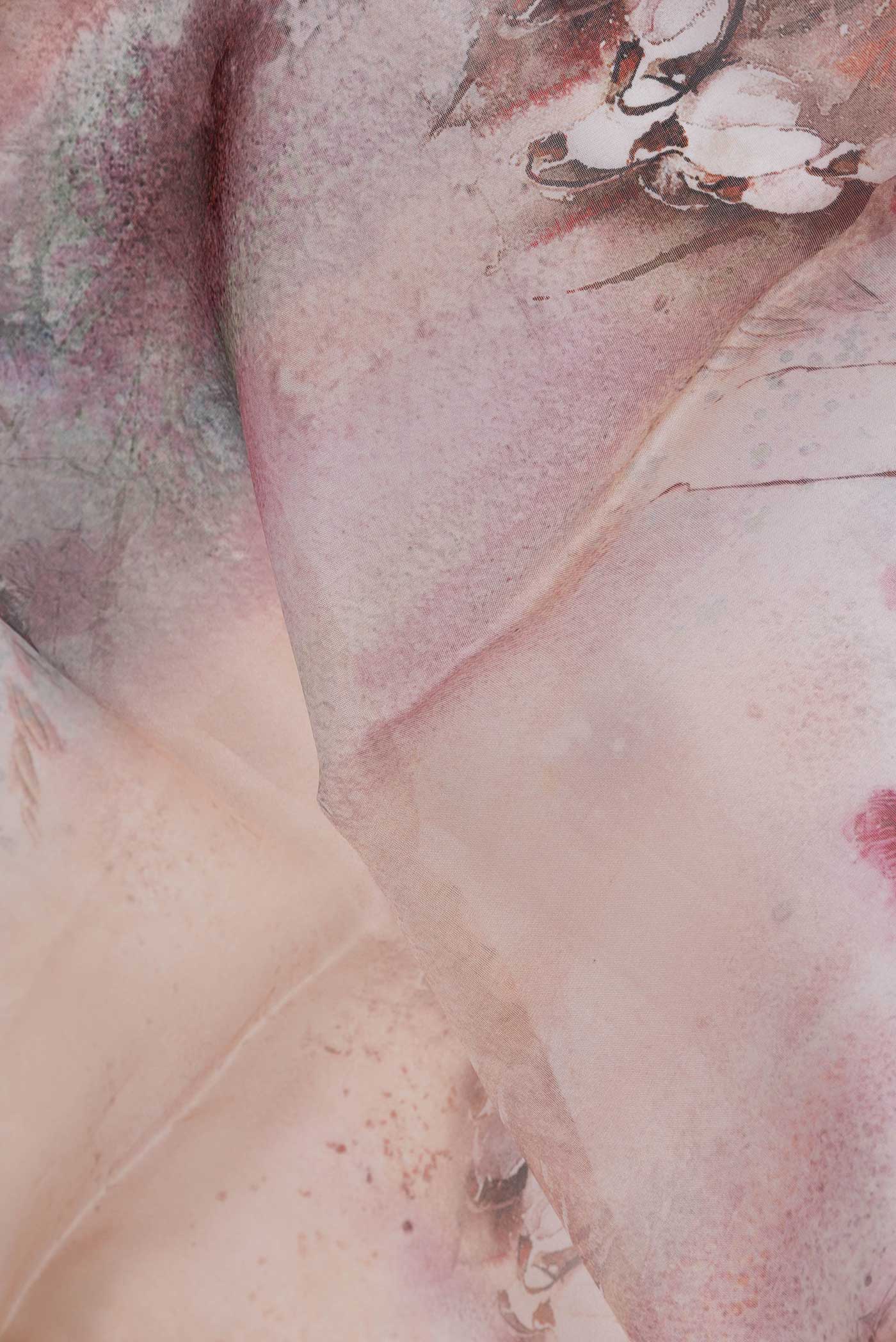 Peach Organza Silk Saree - Image 2