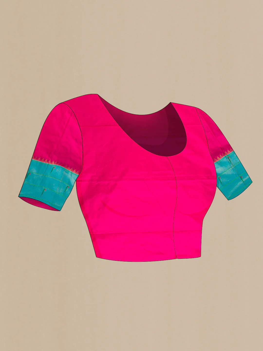 Pink Paithani Silk Saree - Image 5