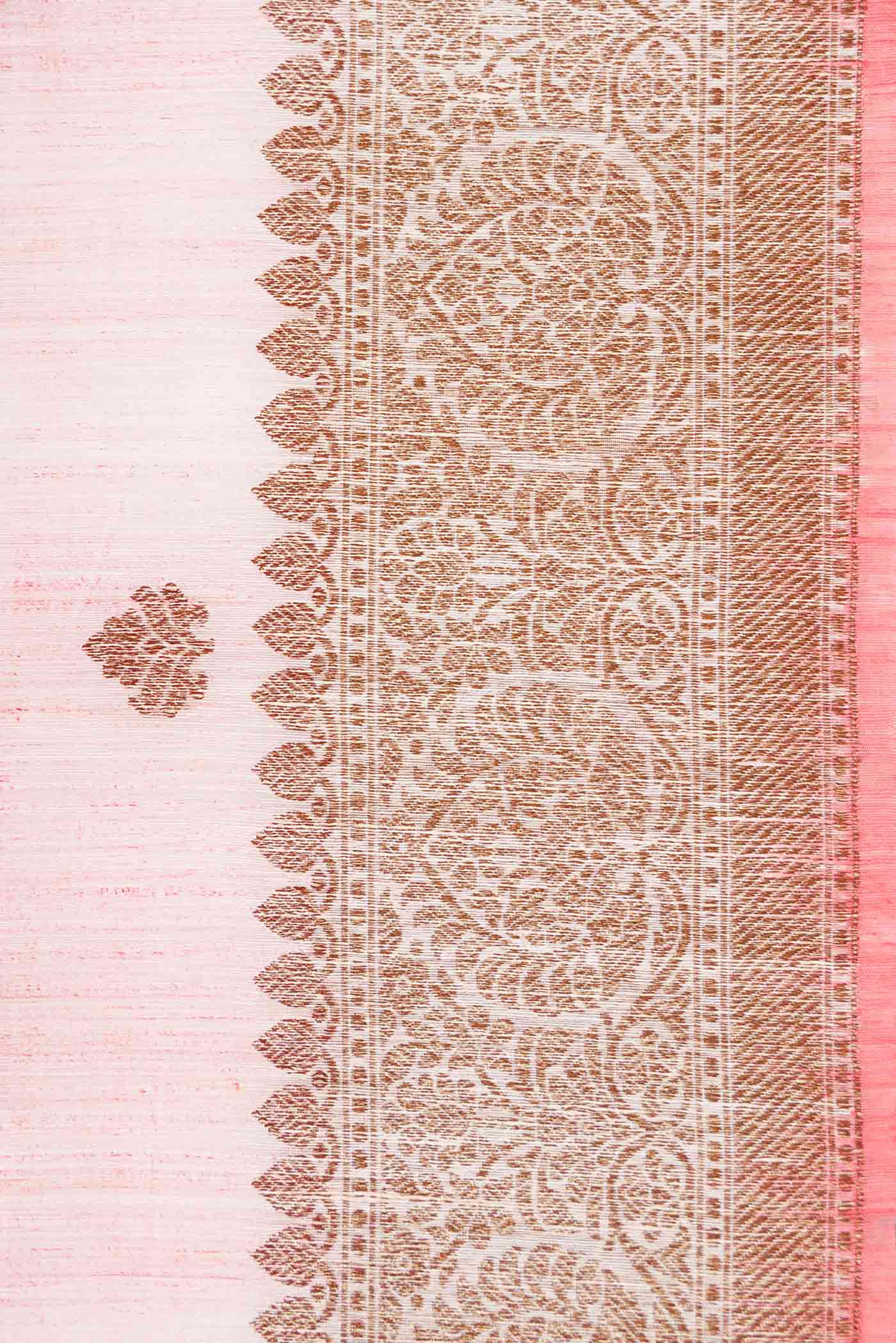 Pink Dual Tone Raw Silk Saree - Image 3