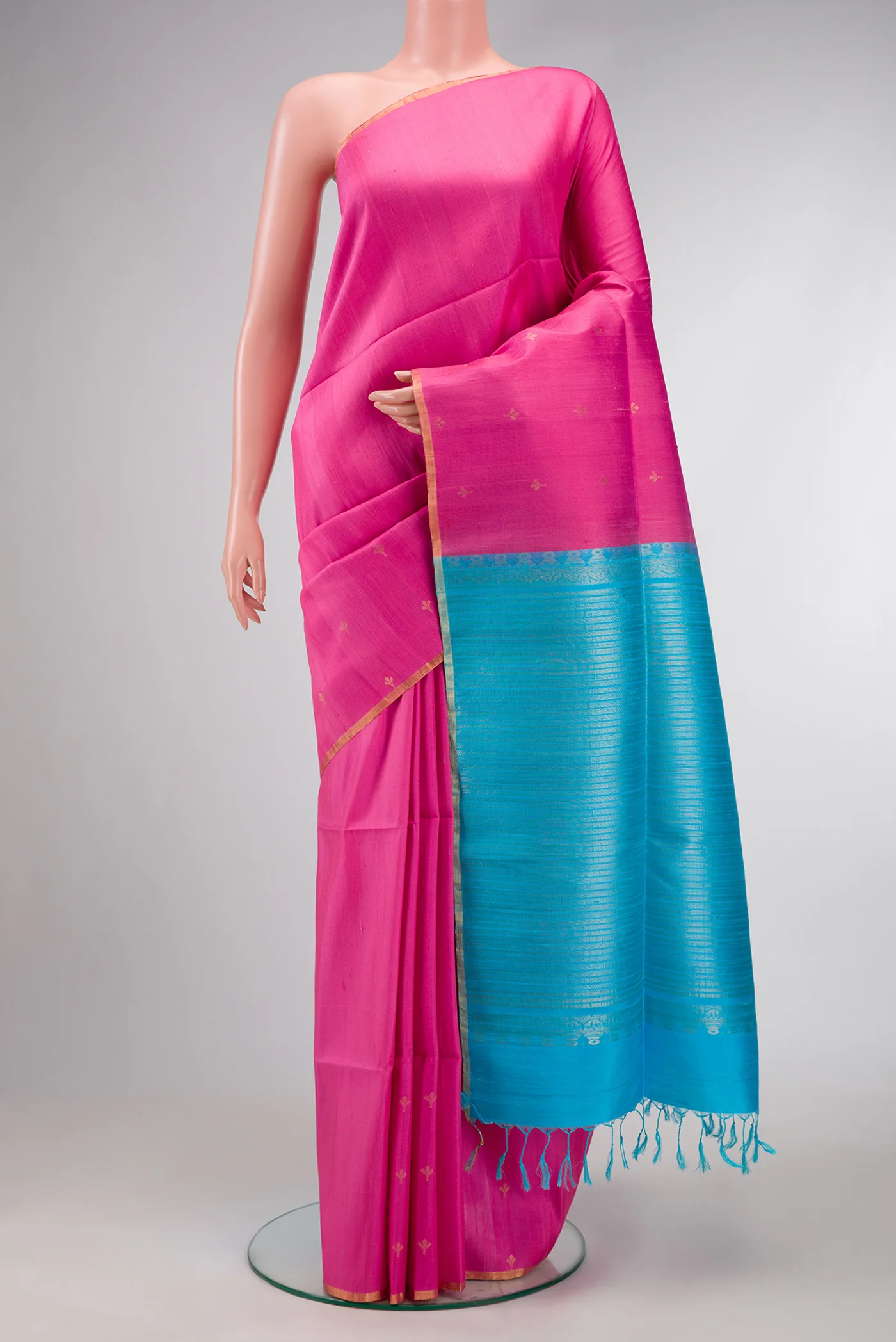 Pink Raw Silk Saree