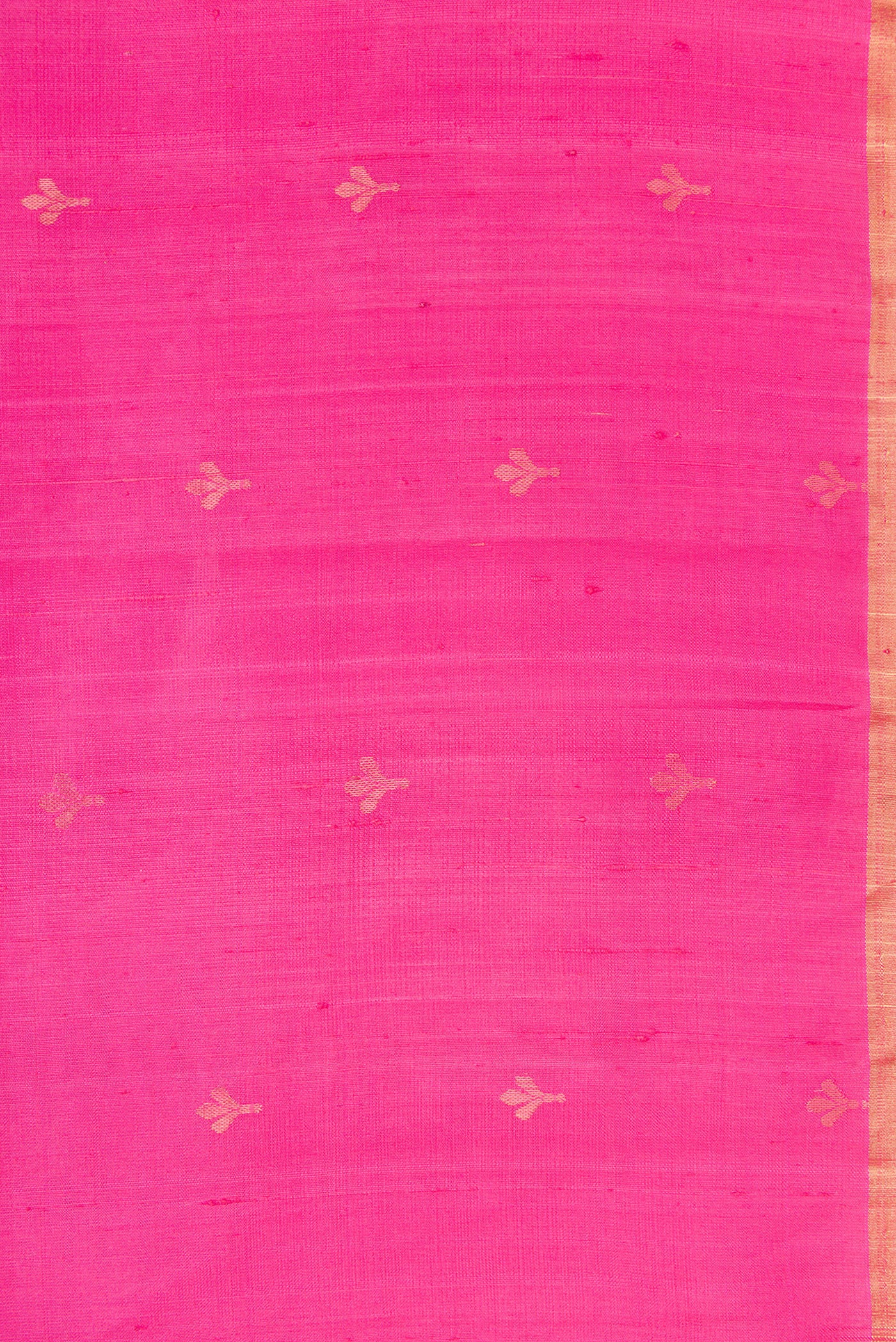 Pink Raw Silk Saree - Image 3