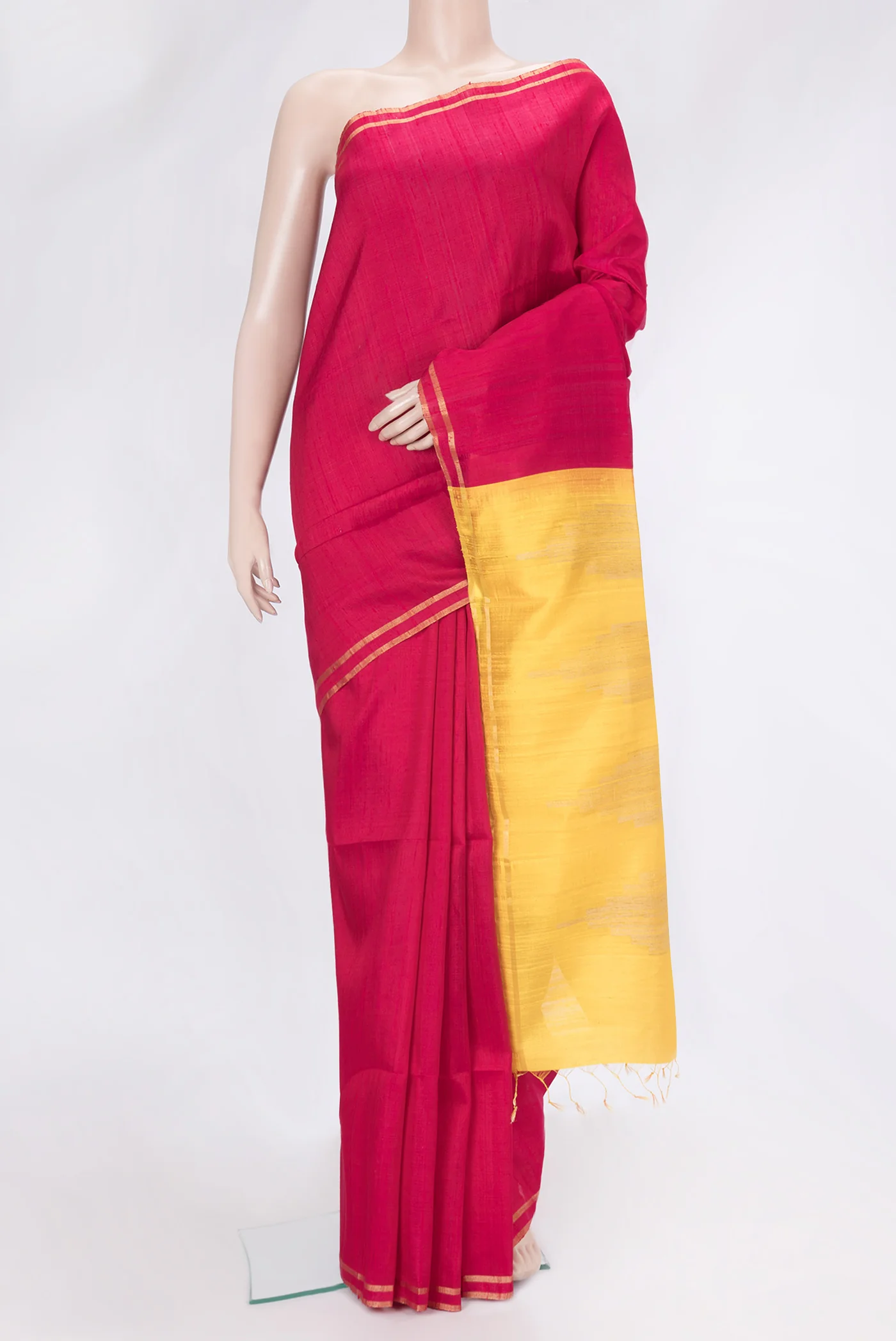Pink Raw Silk Saree