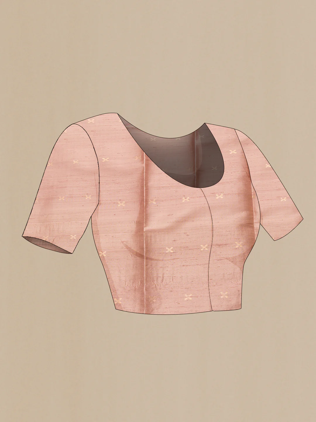 Pink Raw Silk Saree - Image 4